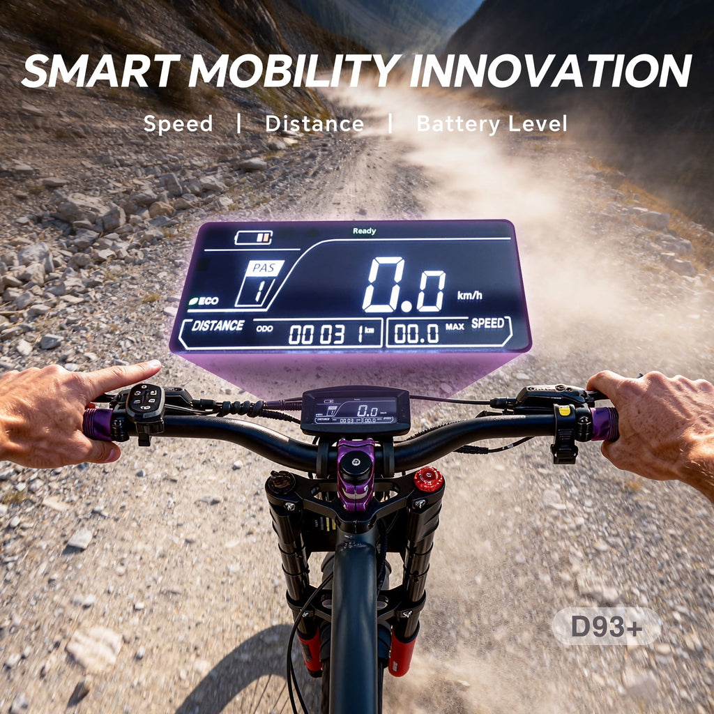 DRIFT.SLIDE D93 Pro Electric Bike for Adults, 1500W Peak Ebike, 20 Mountain Bike, 48V 20.8Ah Waterproof Removable Battery, 37 mph Max – Brown