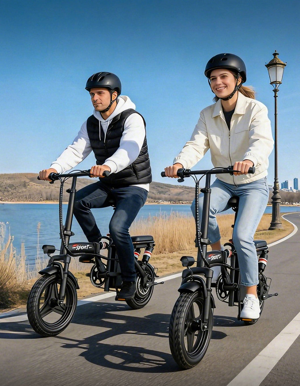 AZHAR Electric Bike for Adults, 500W Motor Folding Mountain Bike 14 , 25 Mph 30 Miles, 48V 15Ah Removable Battery, UL 2849