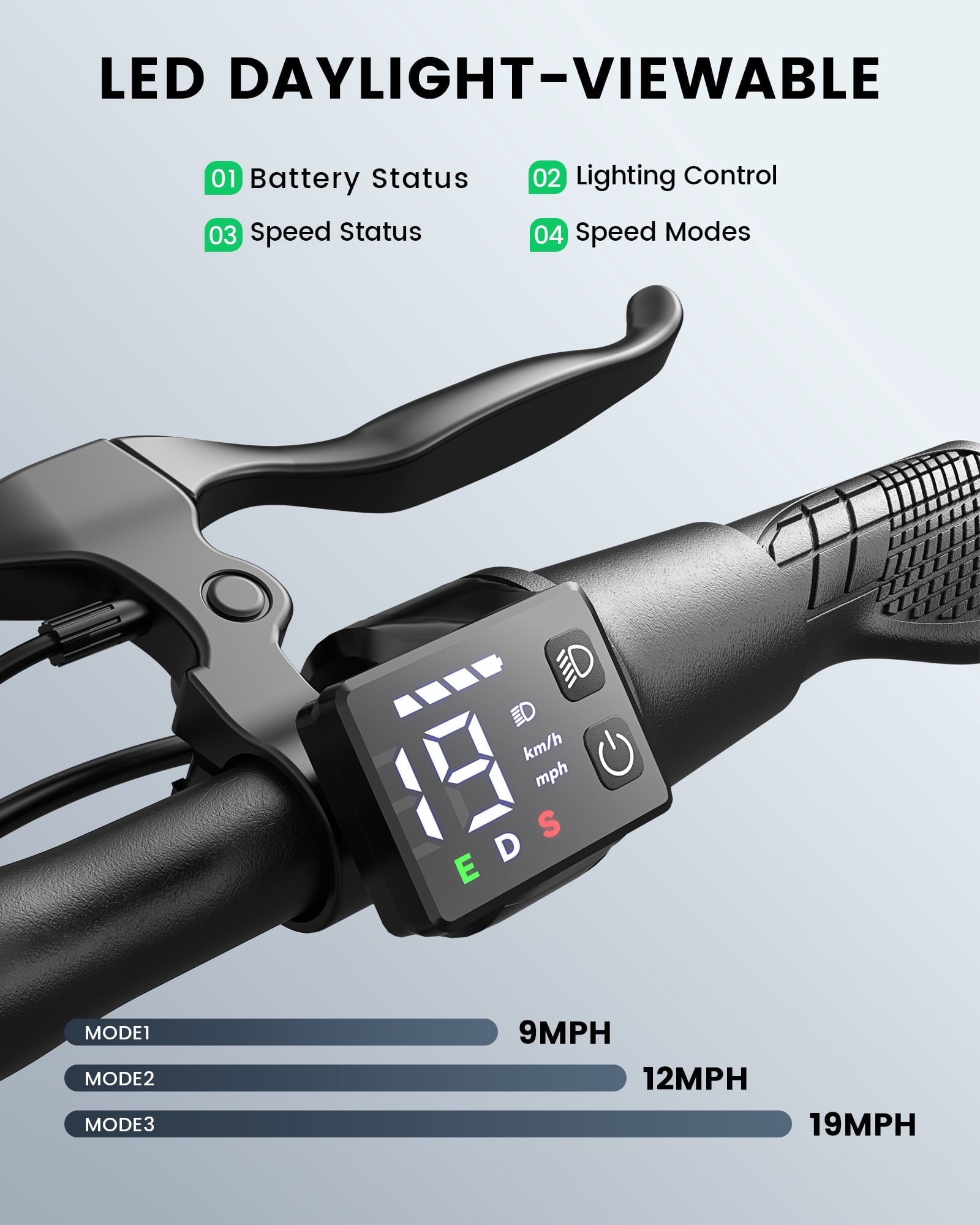 MIHOVER 14 Mini Electric Bike for Adults & Students, 3 Modes 30 Miles Range Rear Suspension,  E-Bike with Phone Holder & Lock, UL2849 Certified-Black