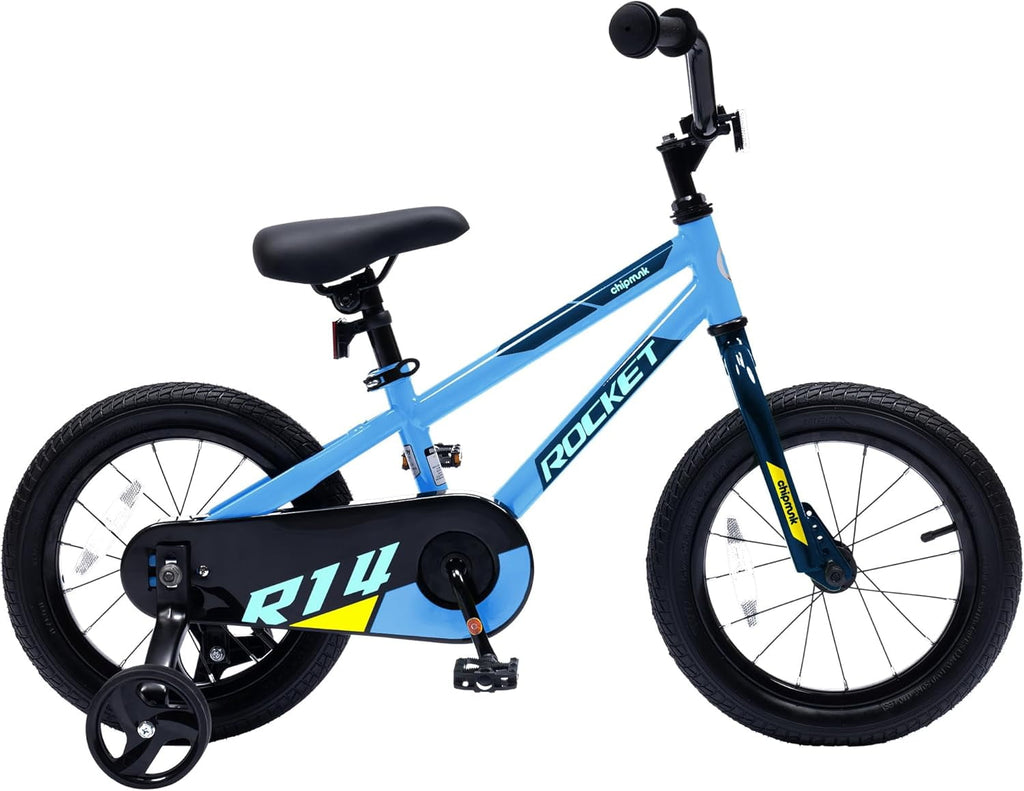 RoyalBaby Rocket Kids 14-Inch BMX Training Wheel Bicycle,Blue