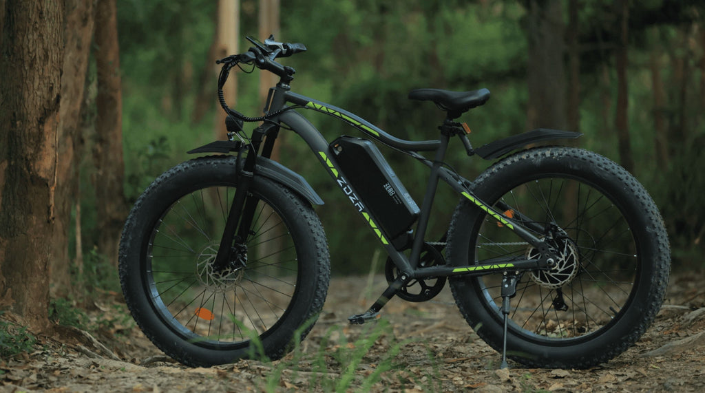 ZDZA Electric Bike for Adults, Peak 1500W Motor E-Mountain Bicycle, 26 Fat Tire 28mph Ebike, 48V 15Ah Removable, Dual Suspension with Shelf UL2849, Black