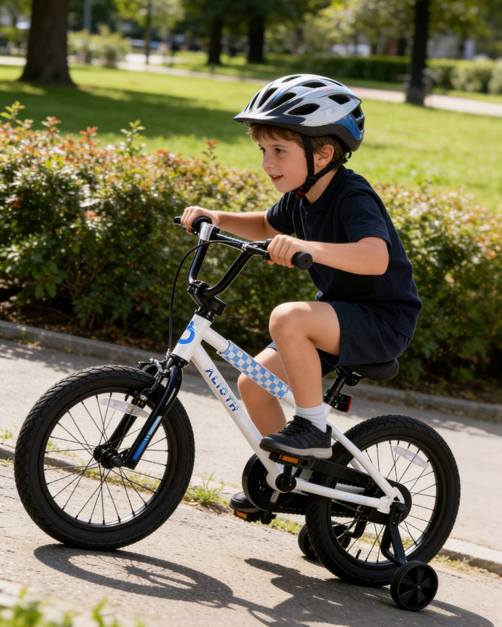 Vollsch BMX Style Kids Bike for 2-8 Years Old Boys Girls 16 Inches Toddlers Bicycle with Coaster Brake Training Wheels, Black