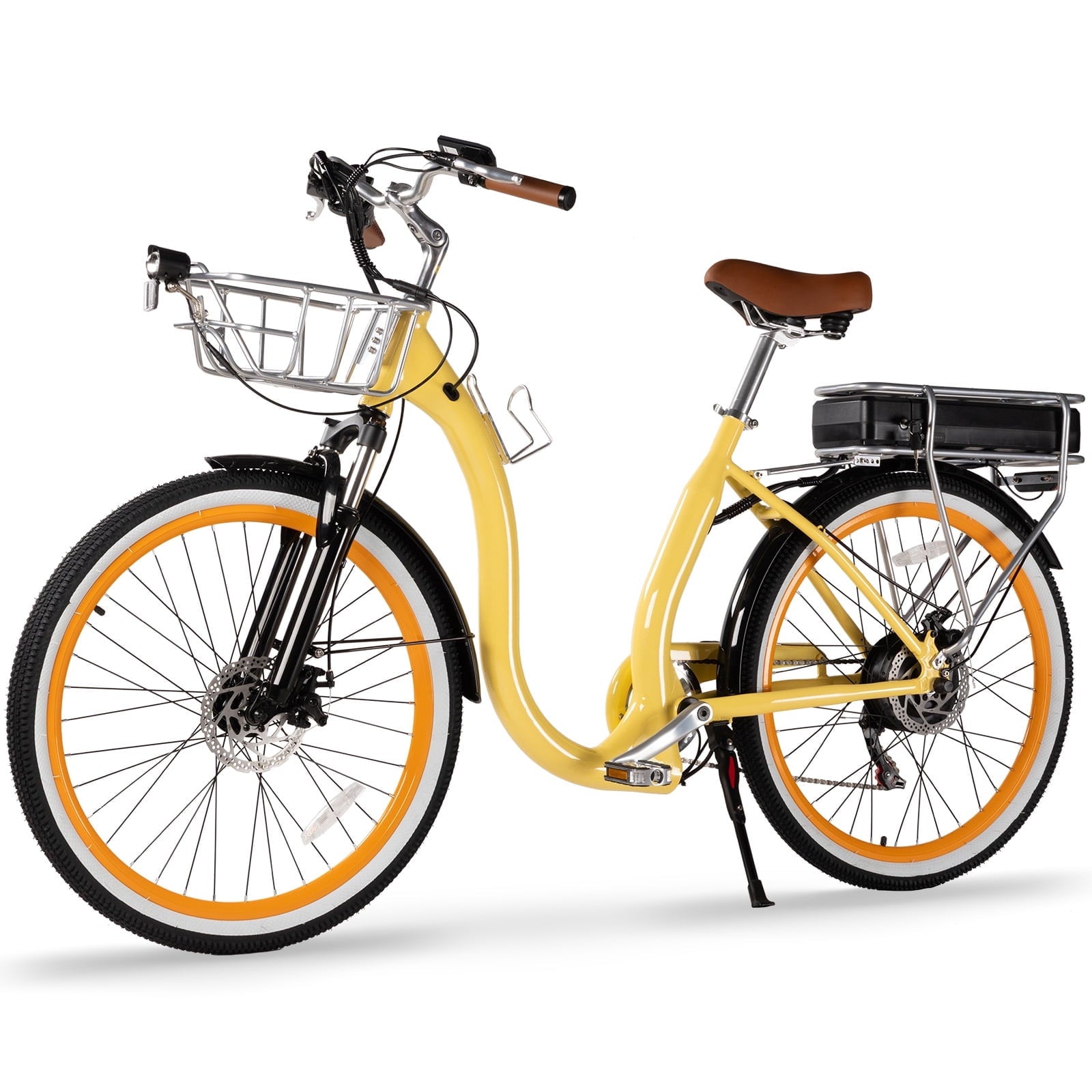 26 Inch Cruiser Electric Bike, E-Bike for Adults with 48V 15.6AH Removable Battery, Step Through Ebike for Women Men UL2849- Blue