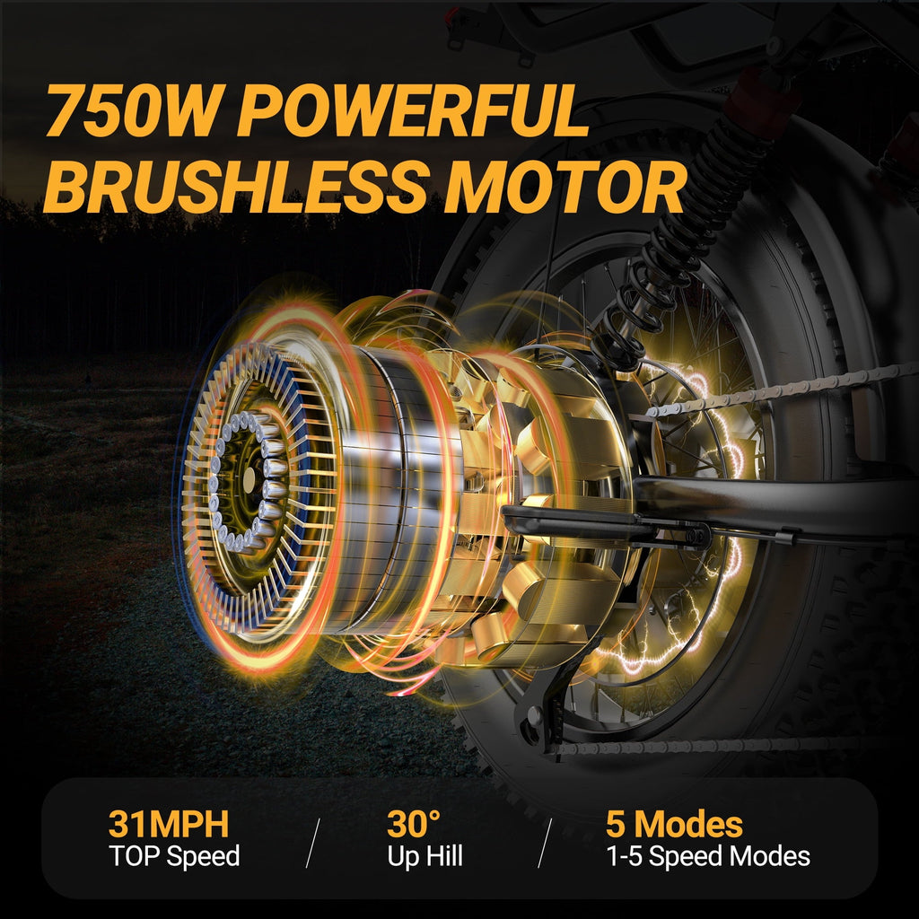 VOLTVOGUE BK-20 Adult Electric Bike, 1500W Brushless Motor, 20 Fat Tire 48V 960Wh Ebike, 31MPH Top Speed Dual Suspension