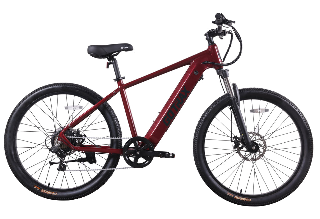GOTRAX Approach 27.5 Step Over Electric Mountain Adult Bike with 350W Motor 20 MPH Up to 264lb, Black