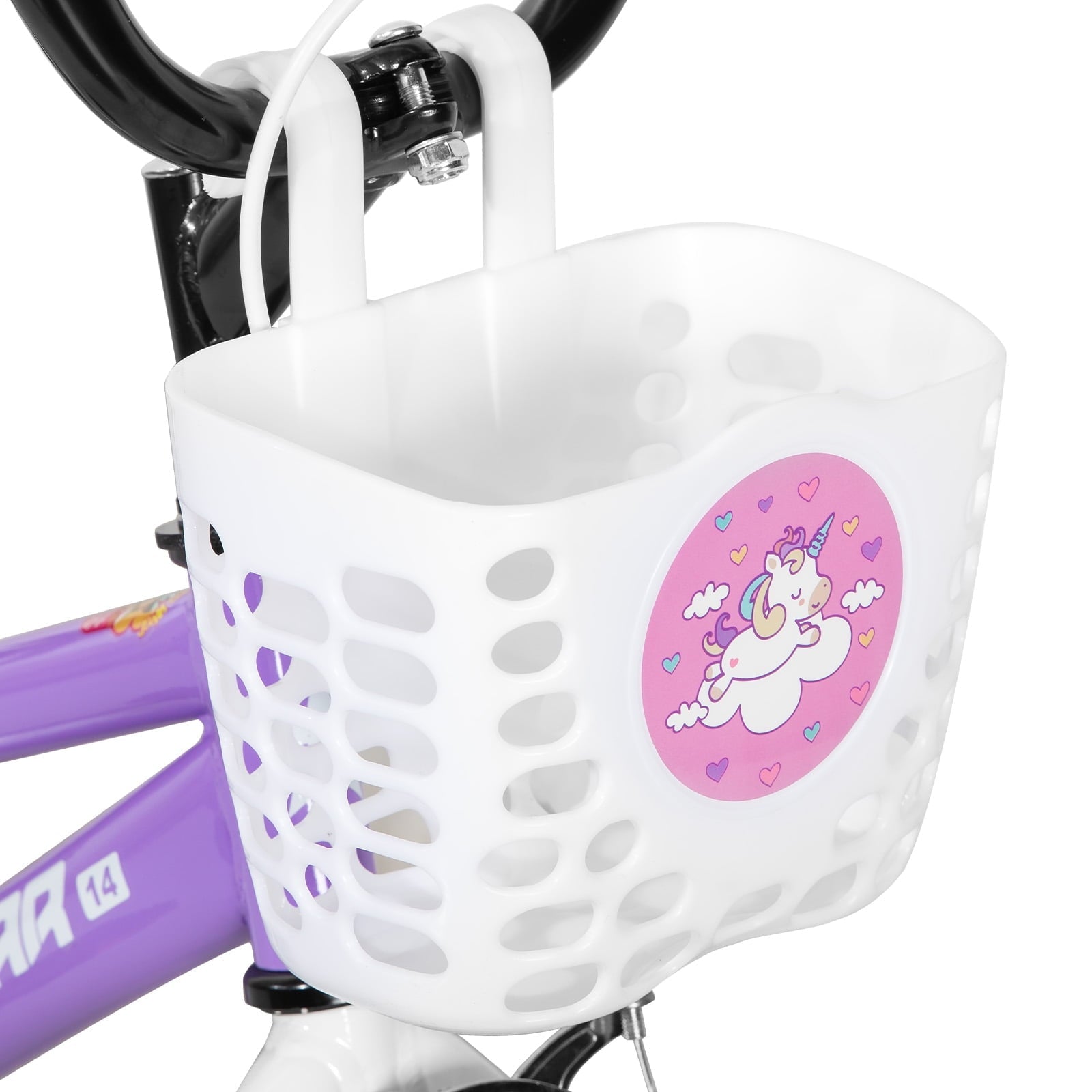JOYSTAR Pluto Kids Bike with Training Wheels for 12 inch Bike, Gray