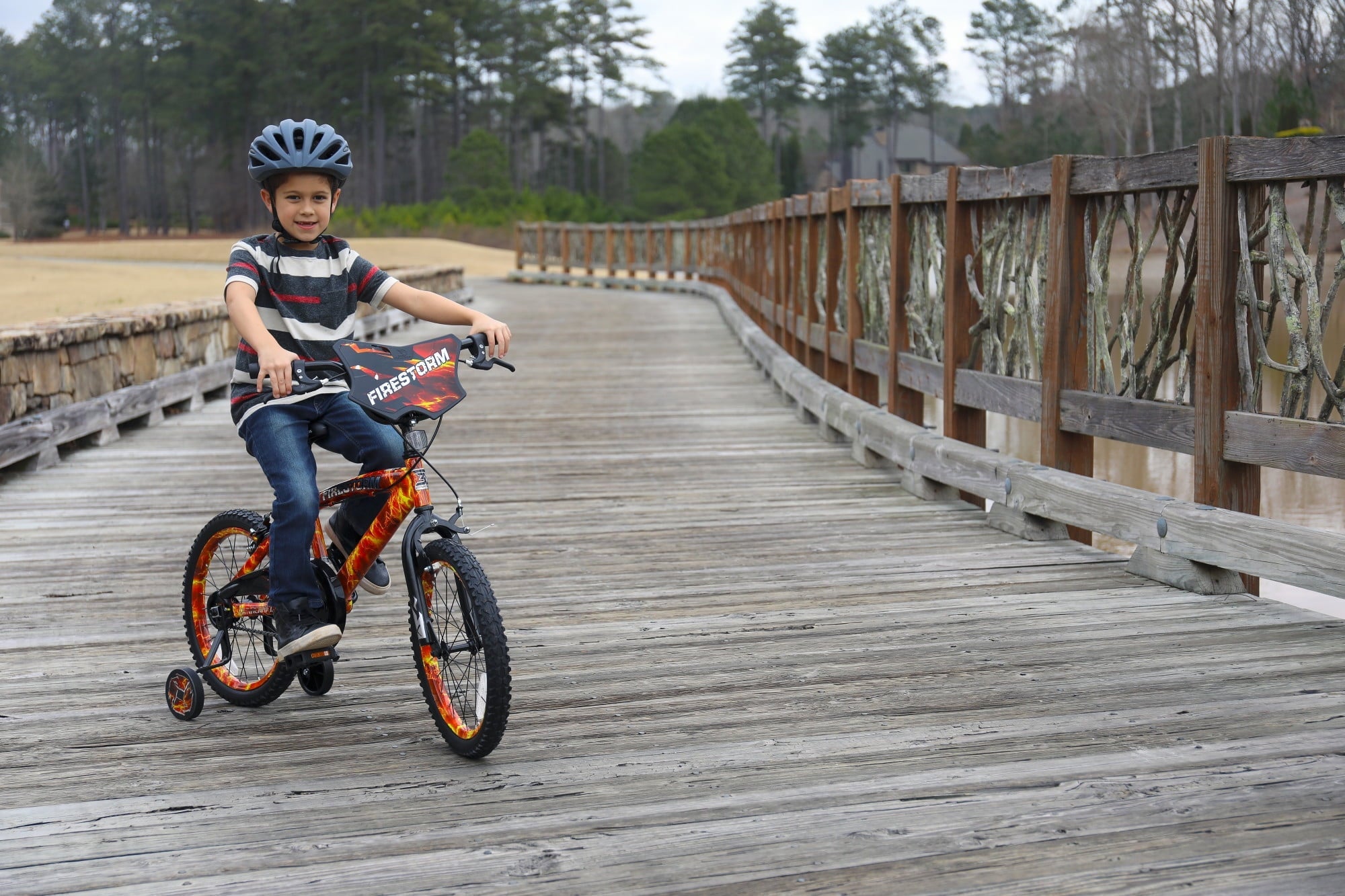 Dynacraft Firestorm Boys 18 BMX Bike, For Ages 6-9, Durable Steel Frame