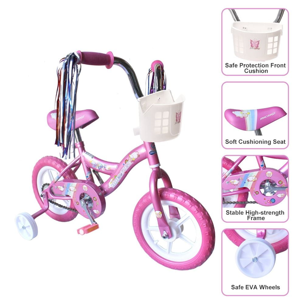 PlayWorld Kid's Beginner Bicycle with Foam Tire, Pink
