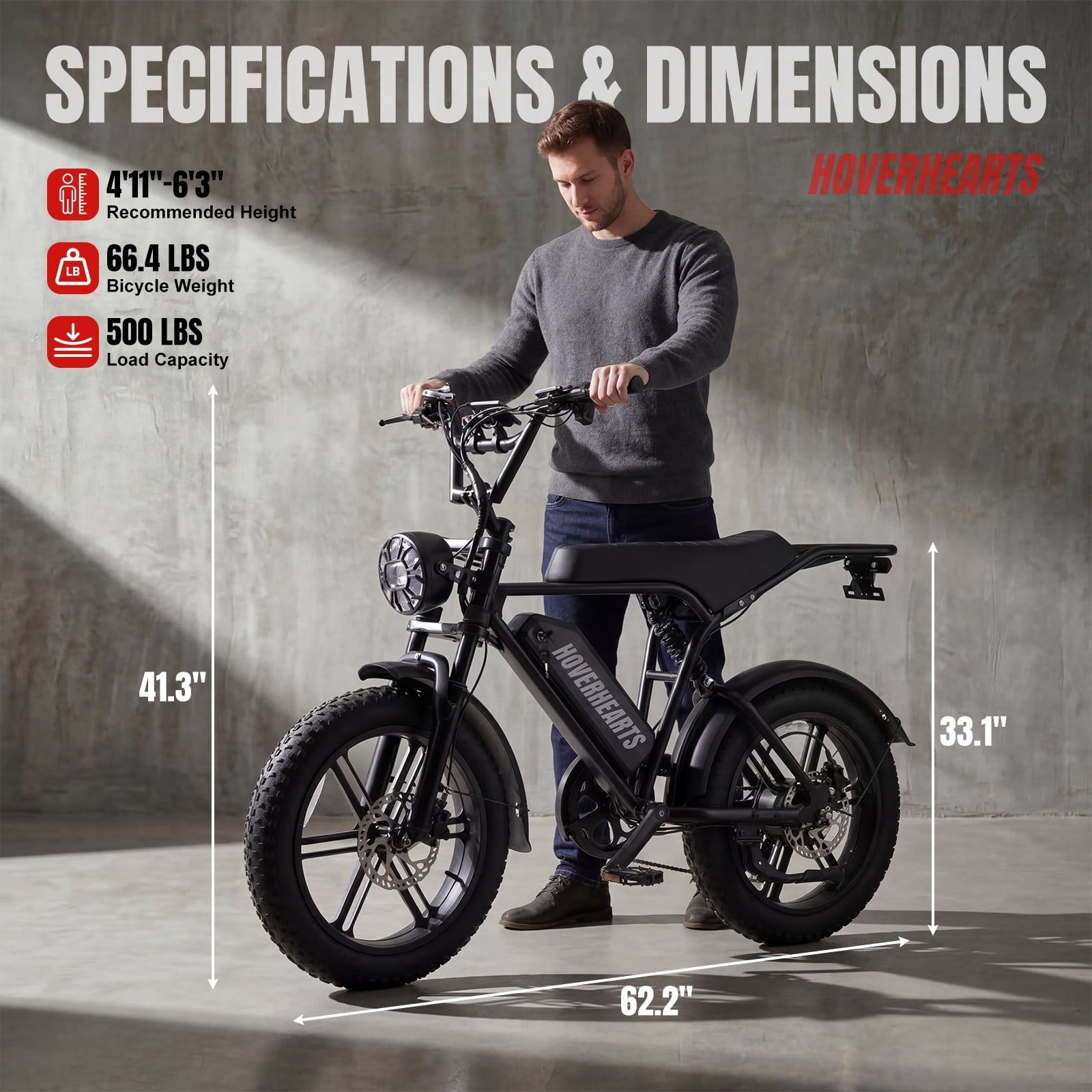 QEASET 20 Electric Bike for Adults 500W 48V 15Ah Commuter E-Bike 28mph Hydraulic Disc Brakes 7-Speed Fat Tire Electric Bicycle with Rear Rack