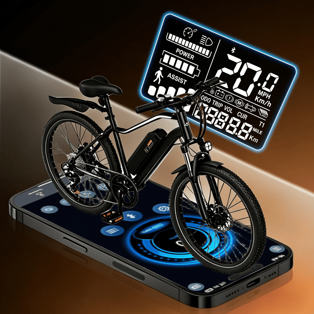 iScooter Electric Bike for Adults 20 Mph, 30+Miles Electric Bicycle,500W Electric Bike with 36V 10.4Ah Battery, 5-Speed, 26 Tires and Front Fork Suspension