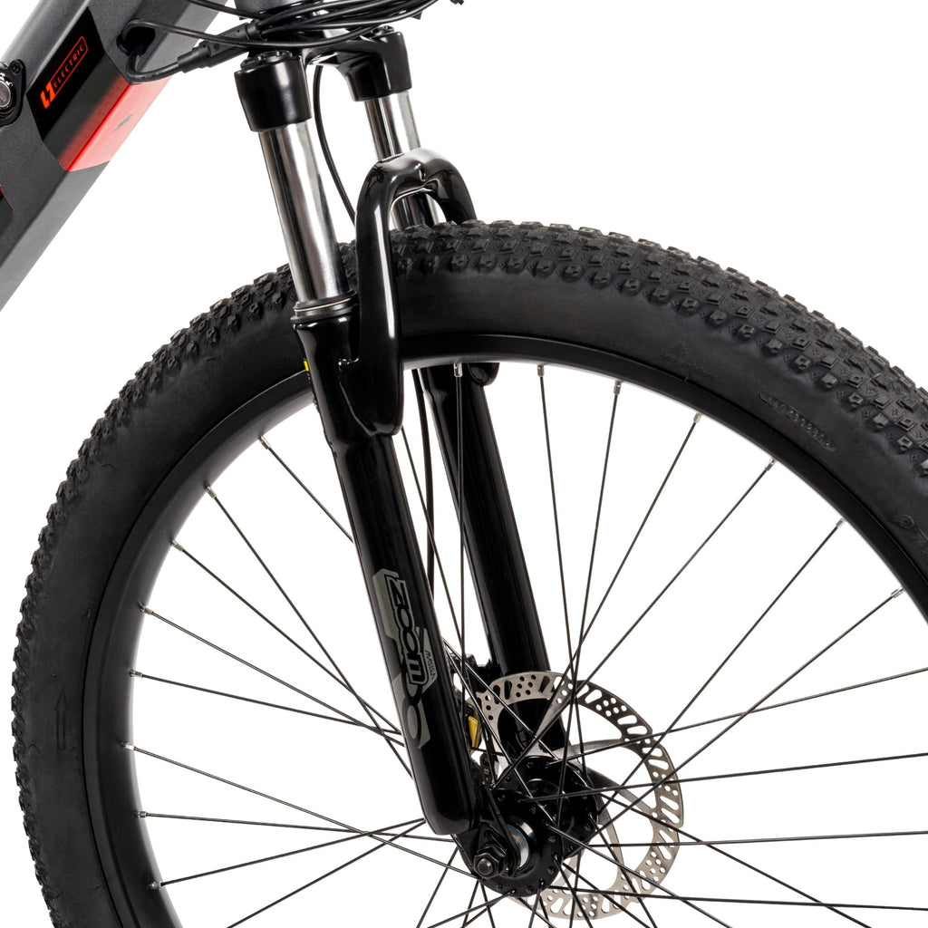 Huffy 27.5 Vertis 36V Electric Mountain Bike, Fits Riders 60+, Gray, Adult, Unisex
