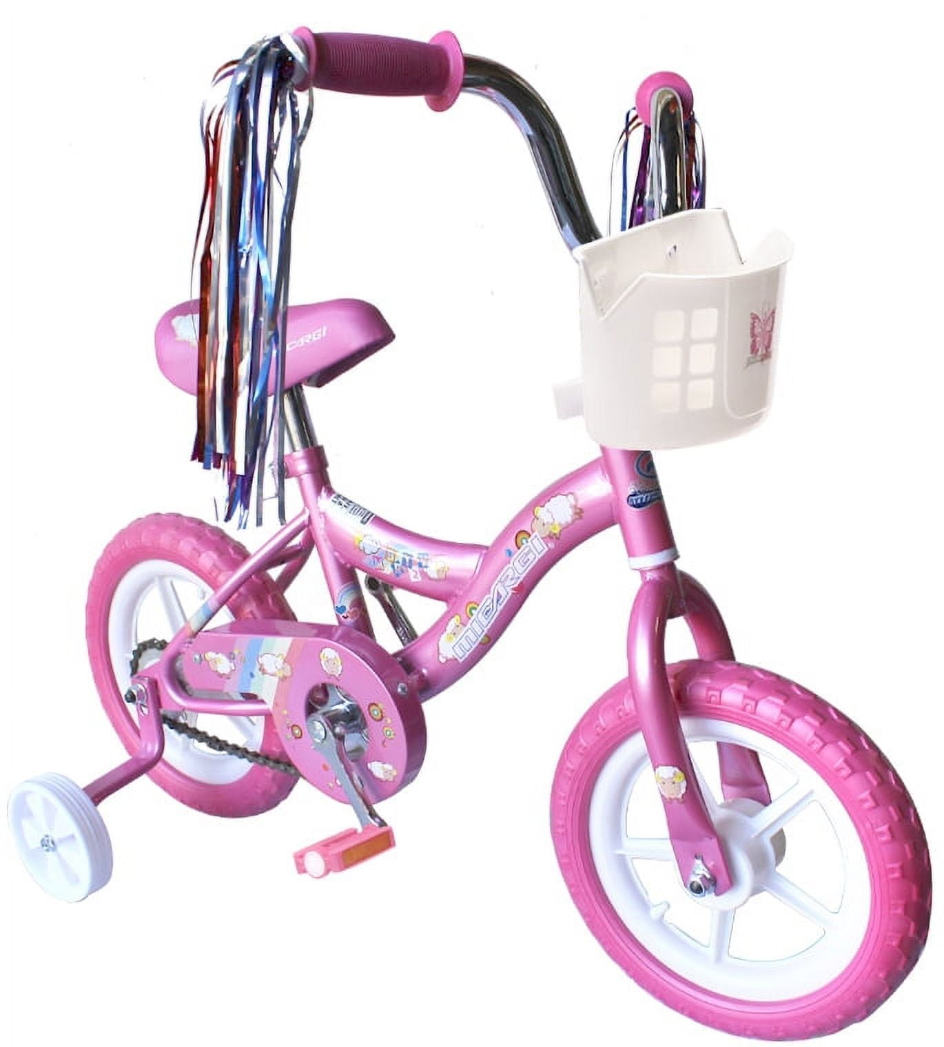 USToyOutlet 12 Kid's Beginner Bicycle for 2-4 Years Old Boys' and Girls' Bike Foam Tire for Indoor Use No Brake - Pink