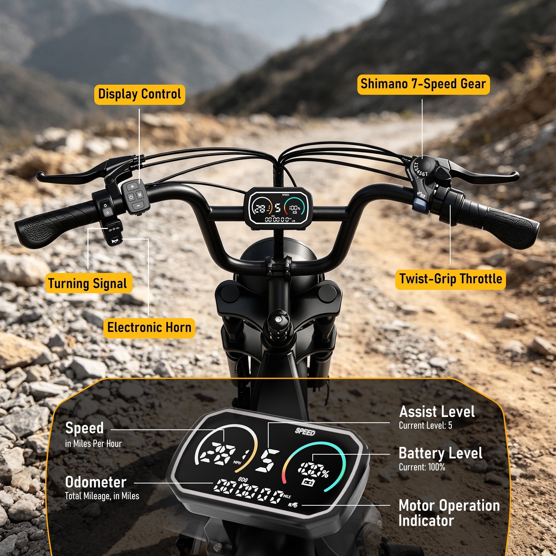 AMYET G60 Electric Bike for Adults, 1000W Peak 1500W, 48V 20Ah, 20x4 Fat Tire E Mountain Bike, UL2849
