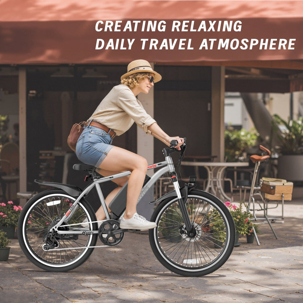 Electric Bike for Adults, 26'' Up to 50 Miles 22MPH Electric Mountain Bike with 48V 430W Removable Battery UL2849 (Blue)