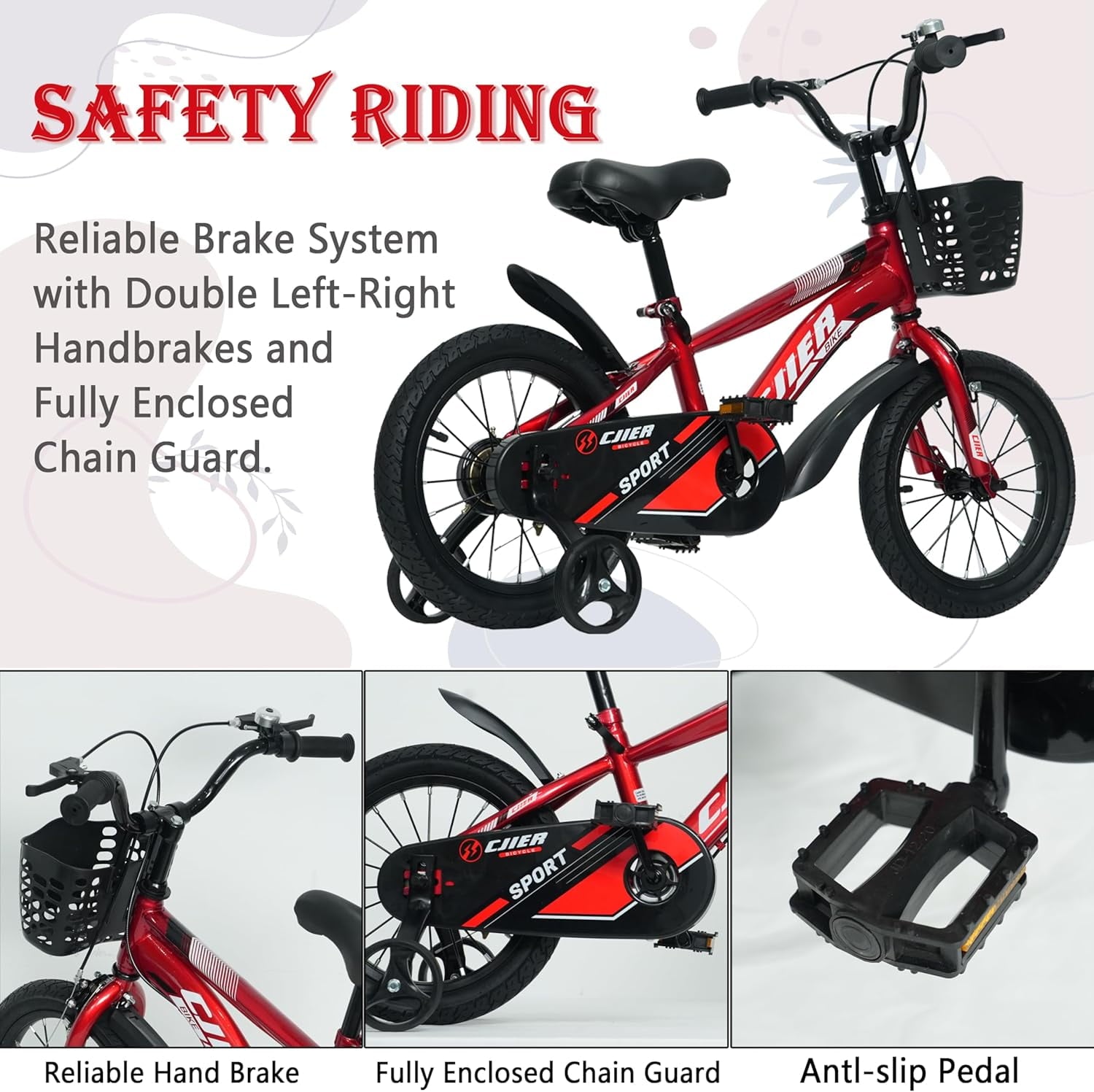 14 Kids Bikes for Girls and Boys, DEYGIA Kids' Bicycles with Training Wheels, Ages 3-5 Years