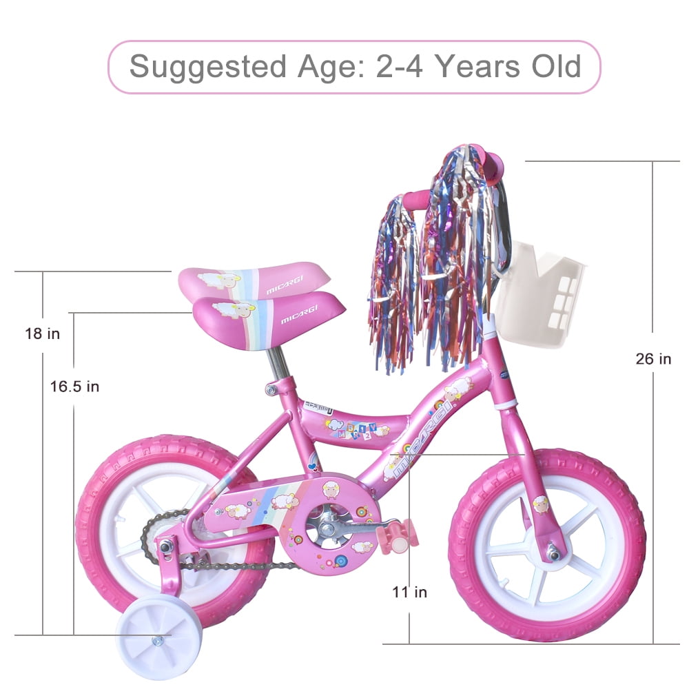 PlayWorld Kid's Beginner Bicycle with Foam Tire, Pink