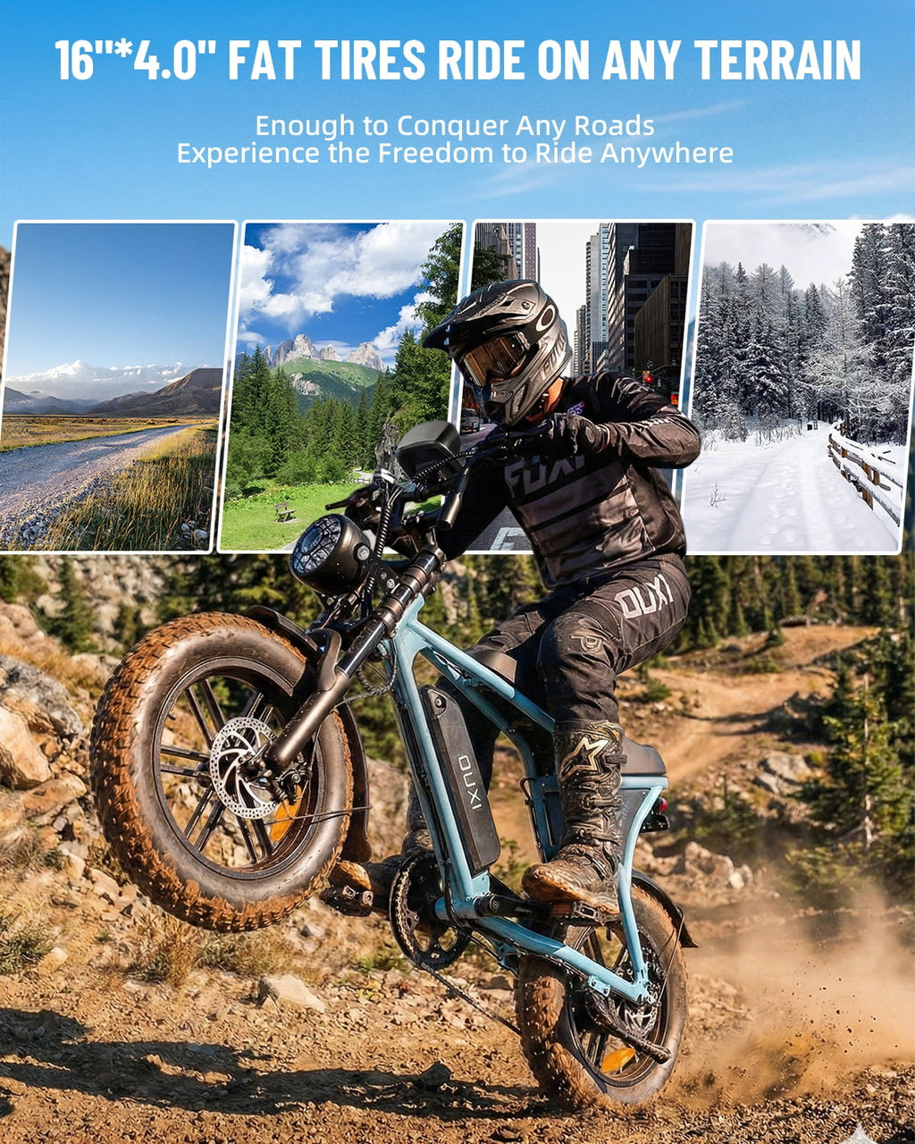 VTOKW Electric Bike for Adults, 500W Electric Bicycles with 36V 10.4Ah Battery, 16 Fat Tire Ebike, 20MPH E-Bike, E Bike for Adults UL2849