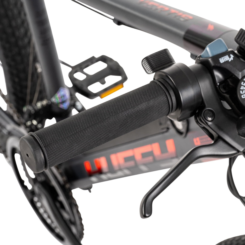 Huffy 27.5 Vertis 36V Electric Mountain Bike, Fits Riders 60+, Gray, Adult, Unisex