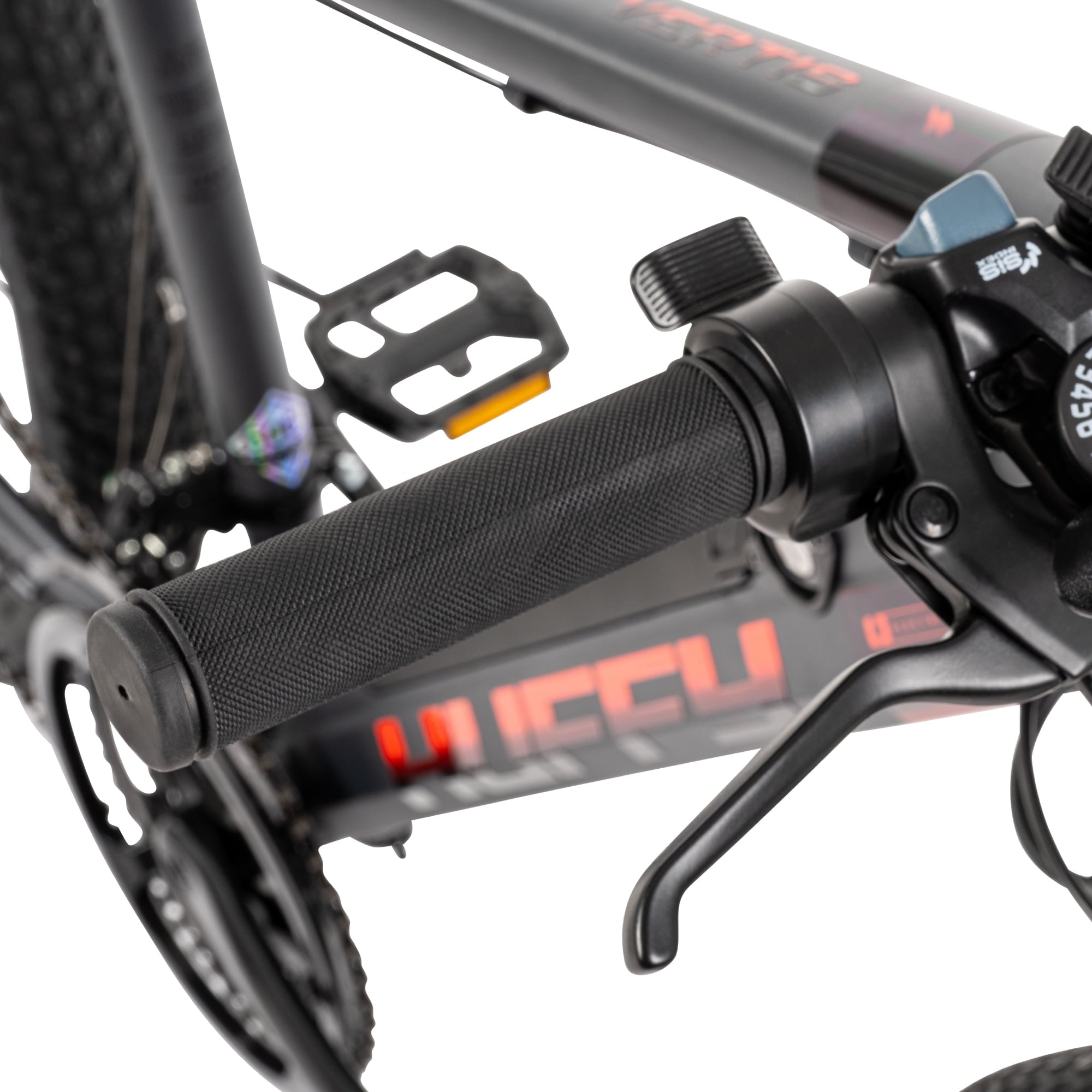 Huffy 27.5 Vertis 36V Electric Mountain Bike, Fits Riders 60+, Gray, Adult, Unisex
