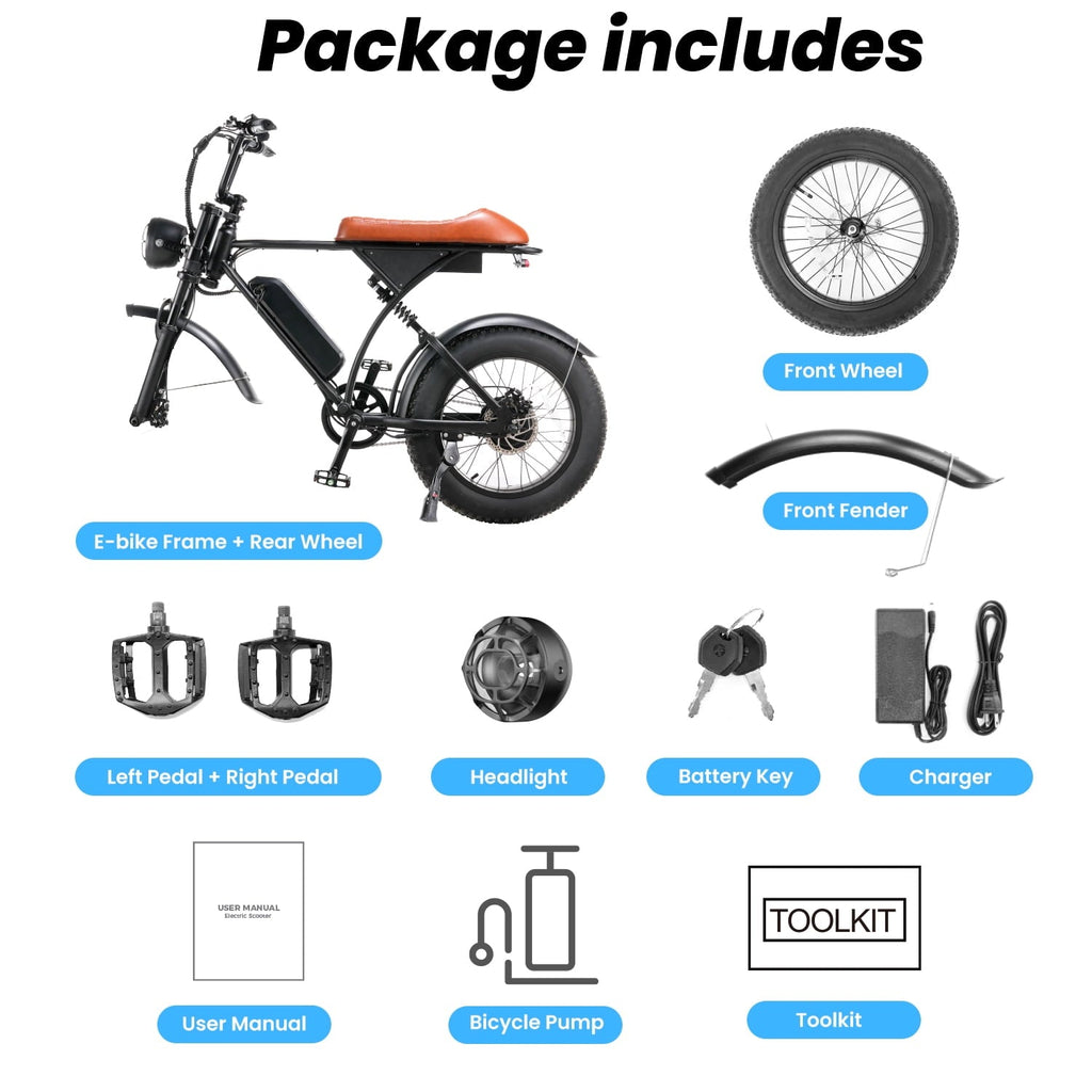 iSinwheel 750W Motor Electric Bike,Off-Road Mountain E-Bike,42V 15Ah Battery,20 Fat Tires,65miles,Suspension for Outdoor Cycling Ebike,UL2849 Tested