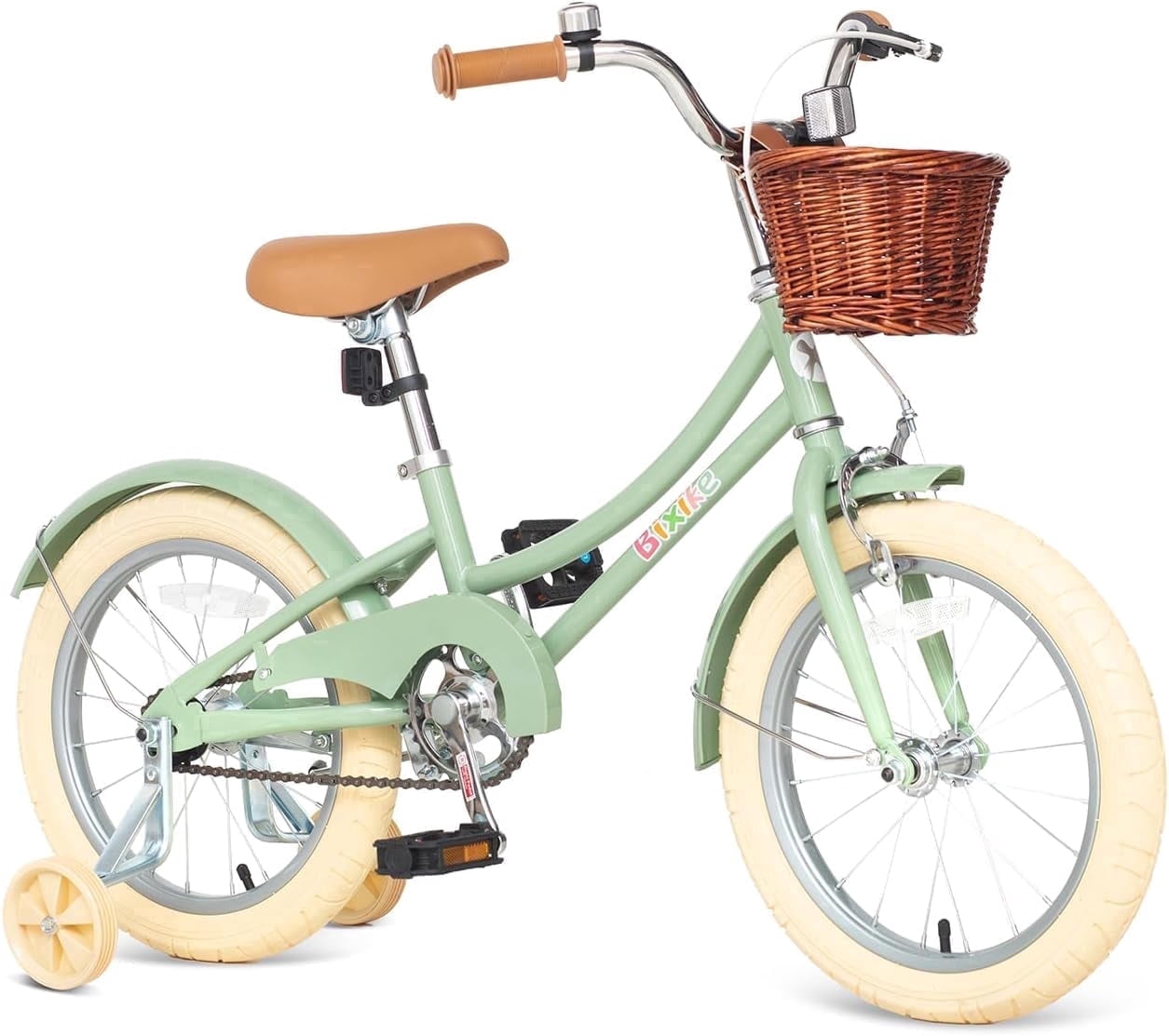 ACEGER 16 Inch Girls Bike with Basket, Purple, Training Wheels, Ages 4-8
