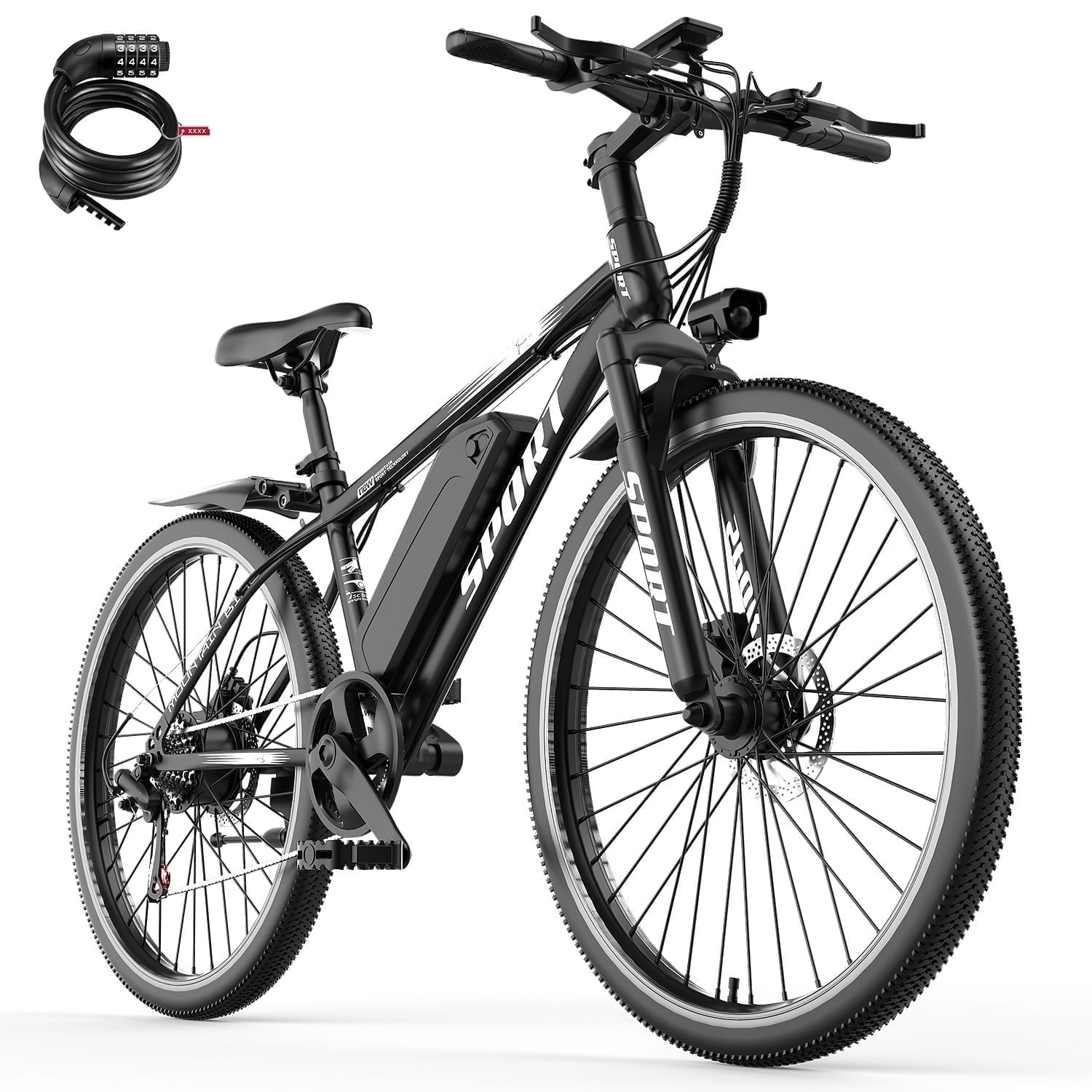 GWEIT Electric Bike, 26 Pneumatic Tires, 1500W Peak Motor Electric Mountain Bike, 25MPH 35Miles Range, 48 10.4AH Removable Battery E Bikes for Adults, UL 2849 Certification