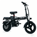 AZHAR 750W Foldable Electric Bike for Adults, 48V 10Ah Removable Battery, 14 Ebike, Electric Mini Bike,The range is 30 miles UL 2849