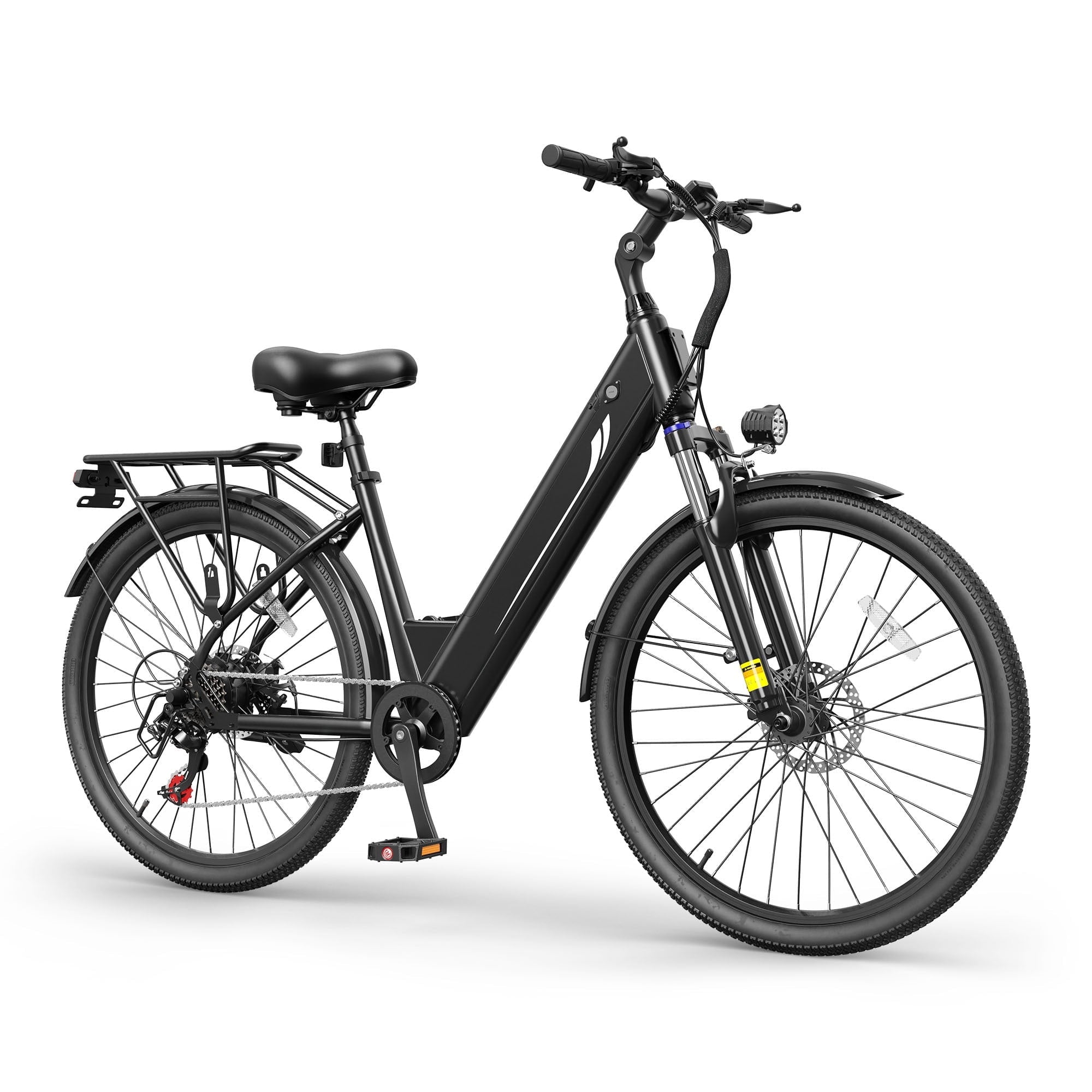 Actbest 26 Electric Bike for Woman, Peak 1200W Motor, 48V 15Ah Battery , 7-Speed, Front Suspension & LCD Display, Wide saddle suitable for women riders, Mountain EBike for Adults