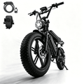 Aoemoe 20'' Fat Tire Electric Mountain Bike for Adults, 500W 48V 15Ah Battery, 28MPH High-Speed Cruiser Ebike, All-Terrain Bicycle with Front Suspension & LED Display UL2849