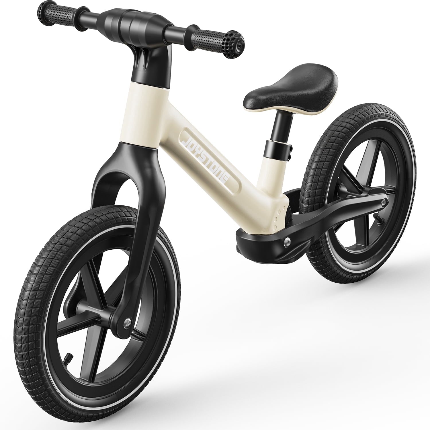 JoyStone 14 Inch Balance Bike for Kids, Toddler Balance Bike with Air Rubber Tires, Adjustable Seat, Lightweight No Pedal Training Bicycle, Gift Bike for 2-6 Boys Girls, Black