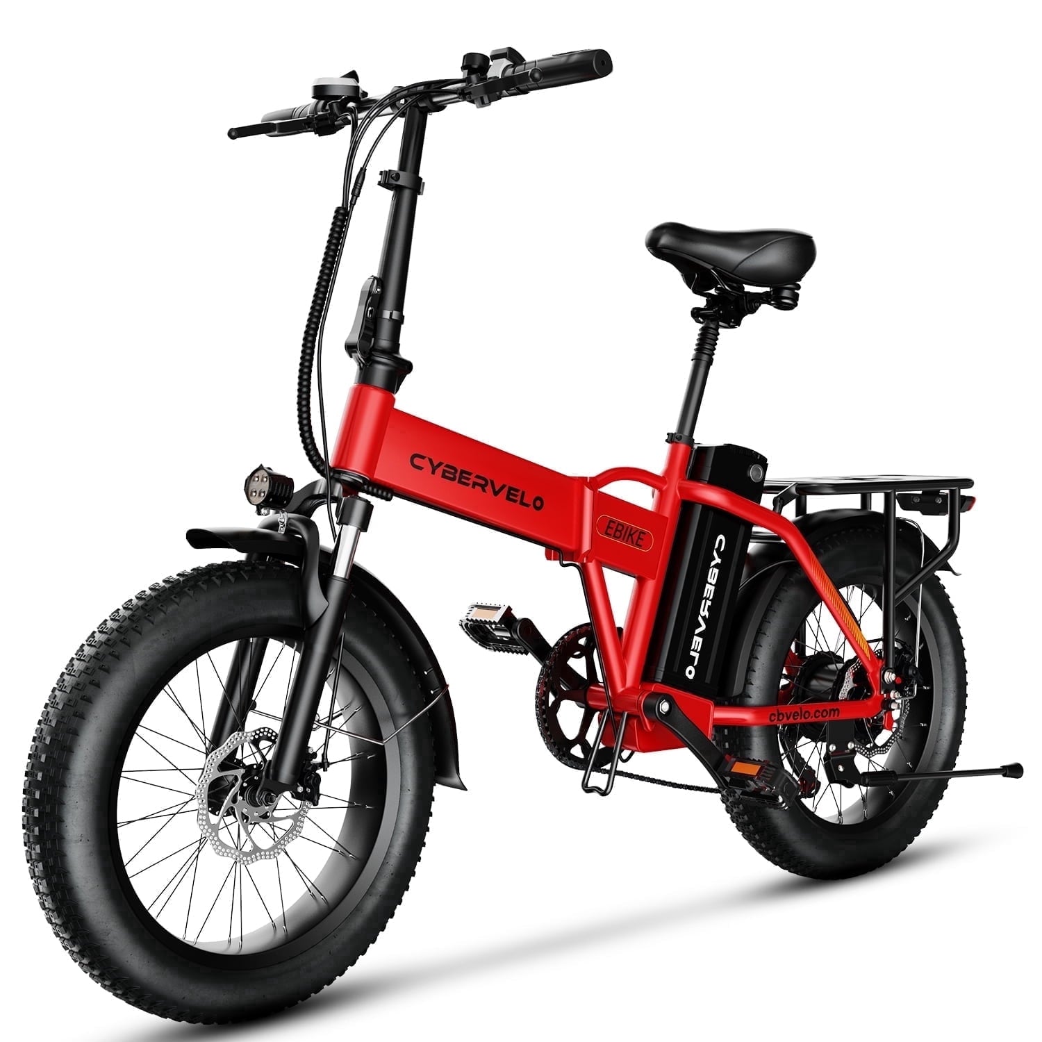 Cbvelo 1000W Folding Electric Bike for Adults, 48V 20.8AH Large Removable Battery E-Bike, 30+MPH, 80 Miles Max Range, 20 Fat Tire Electric Bike for Adults, Adult Electric Bicycles for Commute