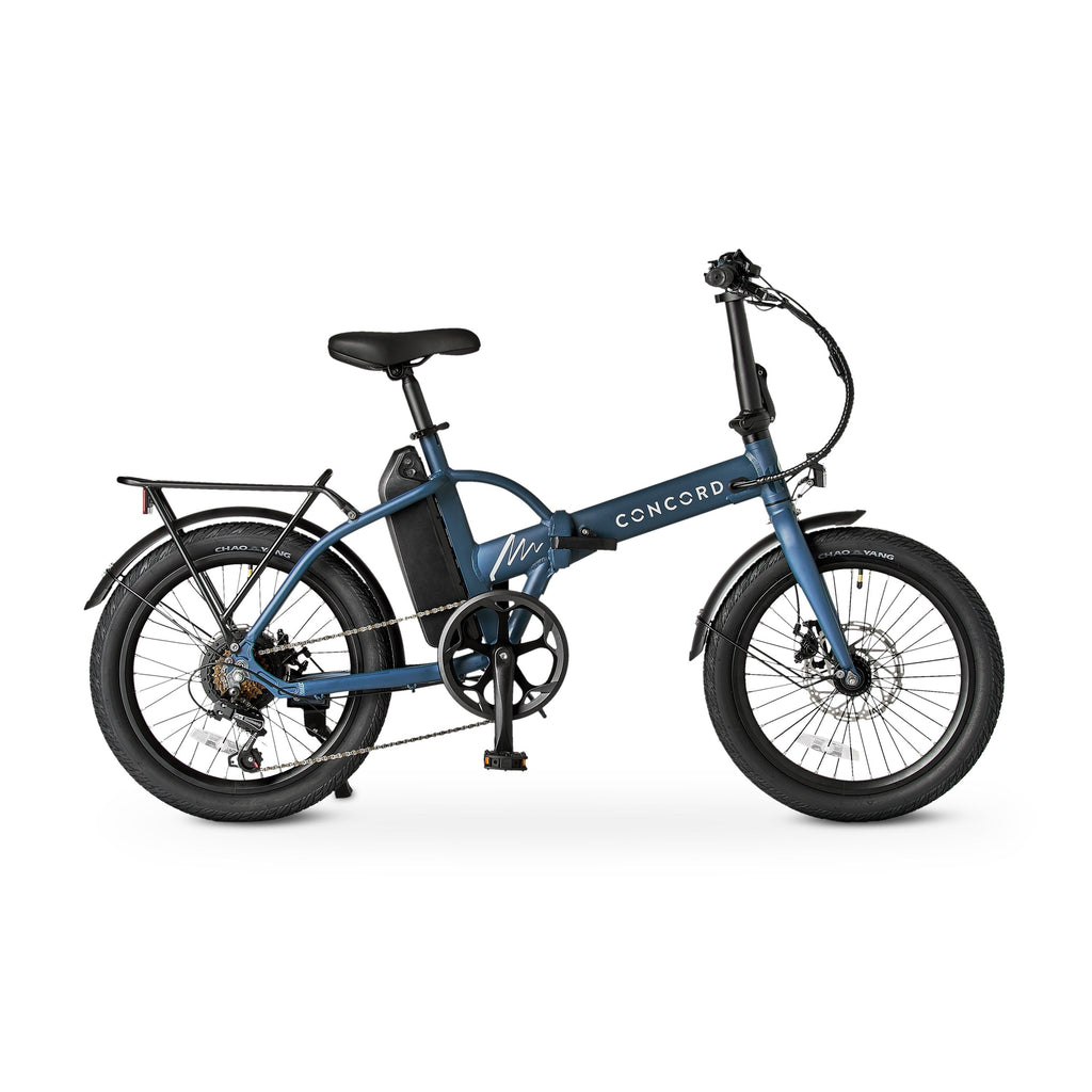 Concord 20 Urbanfold Electric Folding Bike, 36V, Class 2, Blue, Fits Riders 4'11 - 6'2, Adult, Unisex
