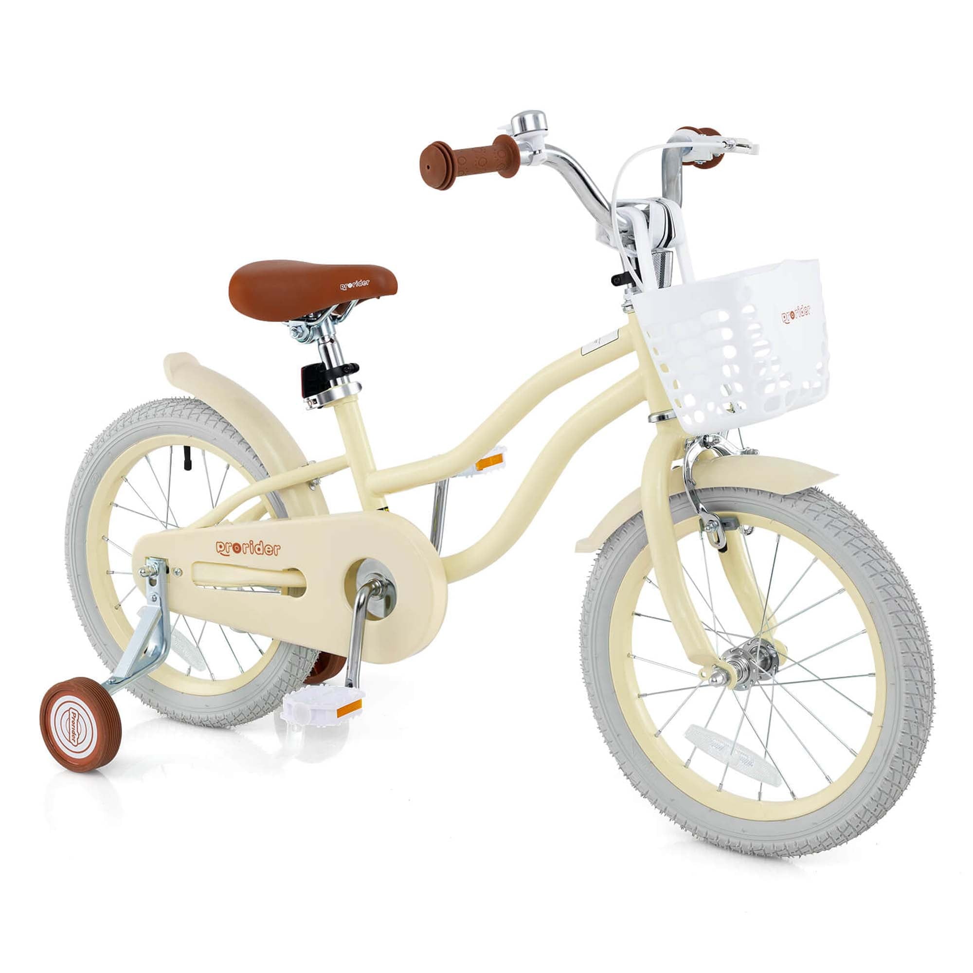 Costway 18'' Kids Bike Toddler Bicycle with Training Wheel Kickstand for 4-8 Years Old Pink