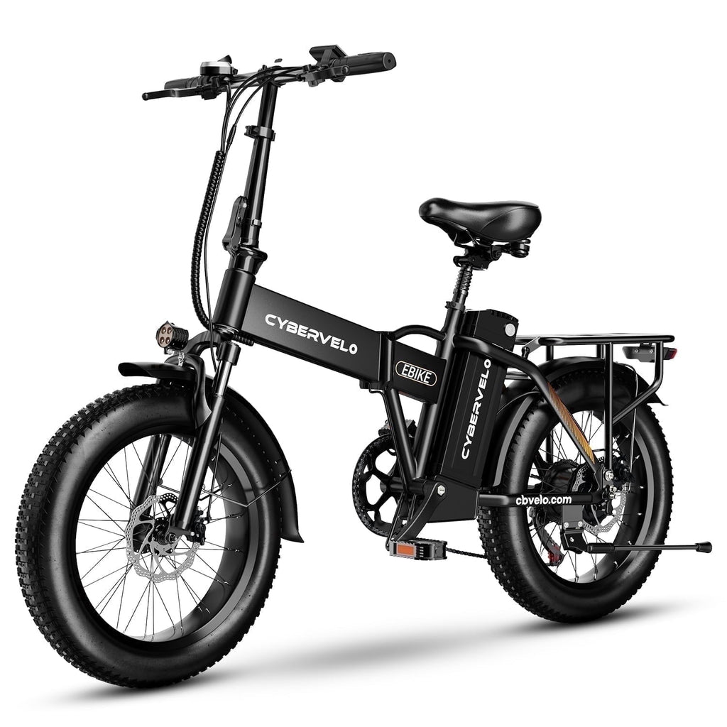 Cbvelo 1000W Folding Electric Bike for Adults, 48V 20.8AH Large Removable Battery E-Bike, 30+MPH, 80 Miles Max Range, 20 Fat Tire Electric Bike for Adults, Adult Electric Bicycles for Commute
