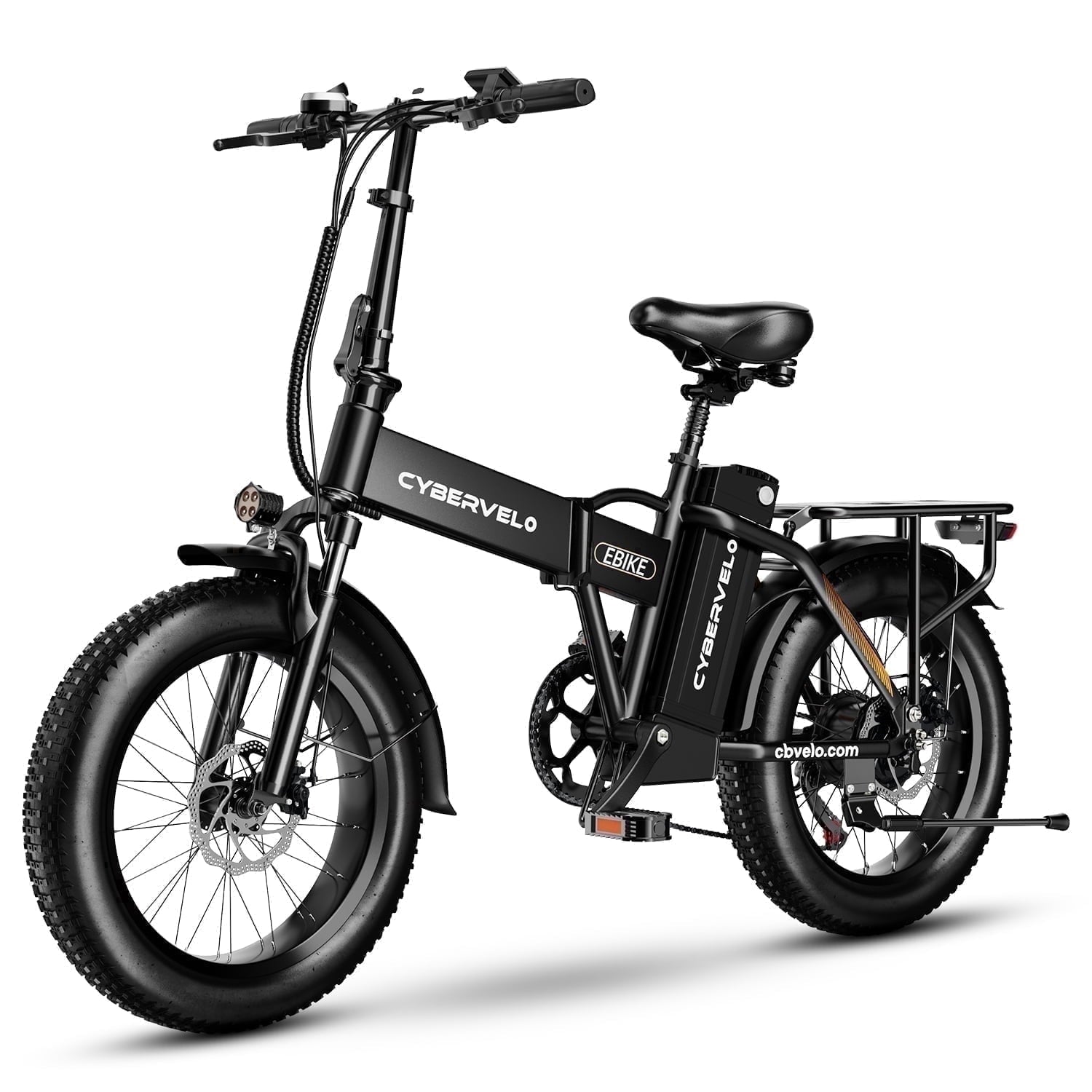 Cbvelo 1000W Folding Electric Bike for Adults, 48V 20.8AH Large Removable Battery E-Bike, 30+MPH, 80 Miles Max Range, 20 Fat Tire Electric Bike for Adults, Adult Electric Bicycles for Commute