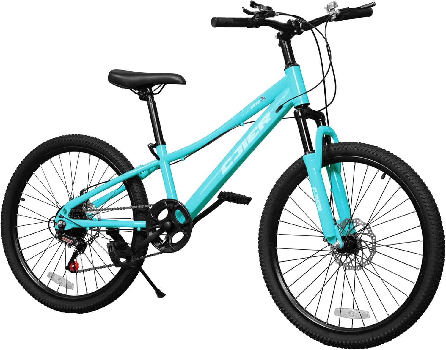 DEYGIA 20 Inch Kids Mountain Bike, Bikes for Boys, 7-Speed with Front Suspension, Dual Disc Brakes & Knobby Tires for Ages 6-14, Multi Color