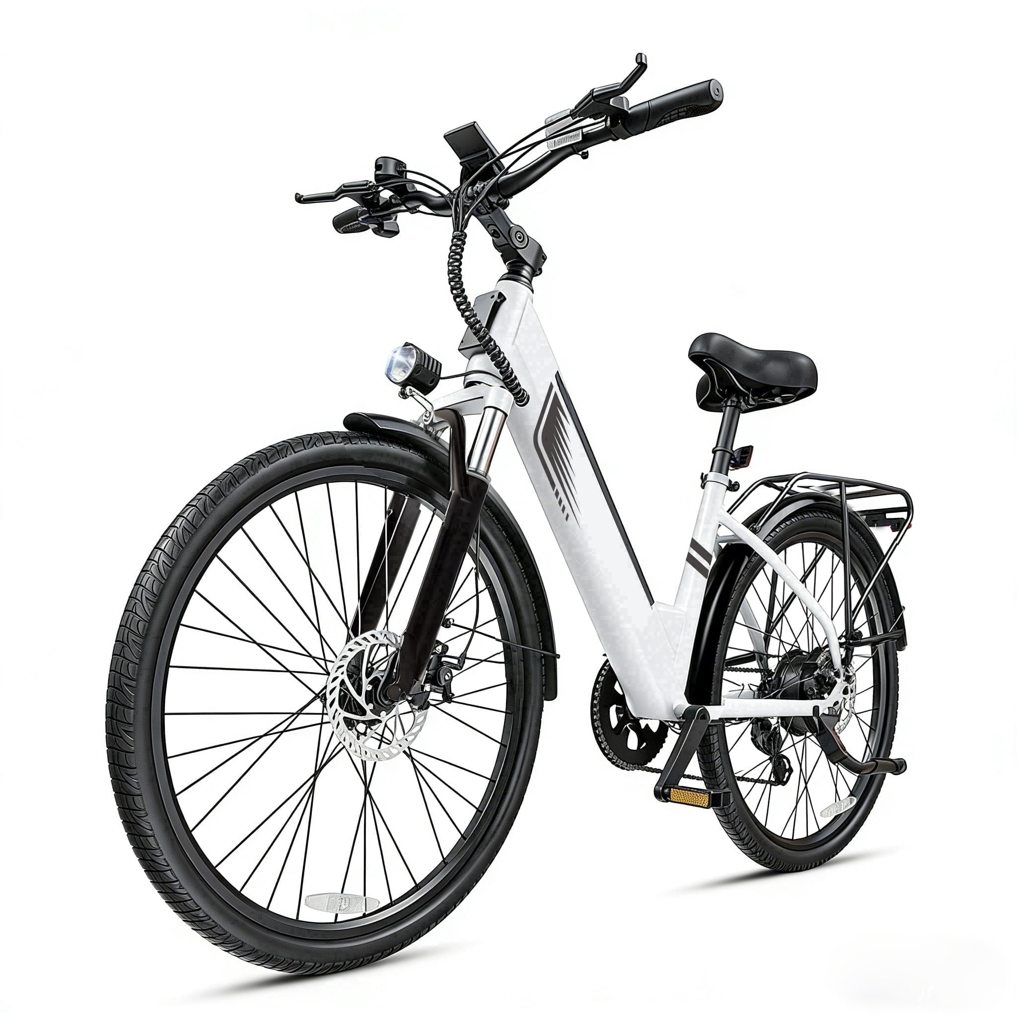 DYU C7L Electric Bike for Adults, 26 Peak 1000W Motor Ebike, 48V 10.4Ah Removable Battery, 45 Miles Max 20MPH, 7 Speed Electric Bicycle UL2849