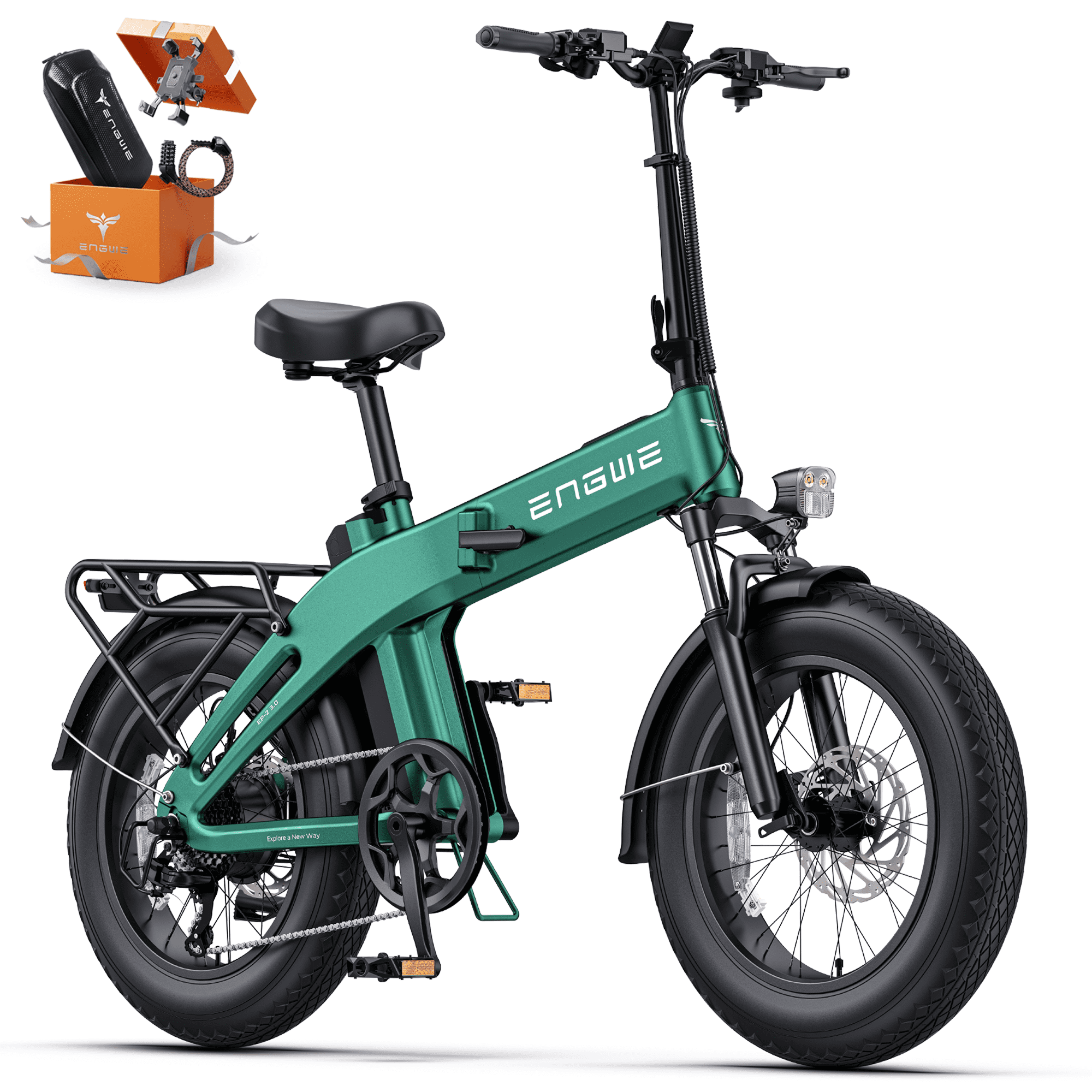 ENGWE EP-2 3.0 Electric Bike for Adult,Folding Electric Bike with App & IoT Anti-Theft 750W E-Mountain Bike 48V 15AH with 7-speed,Up to 65 Miles Range &28 Mph ,UL2849