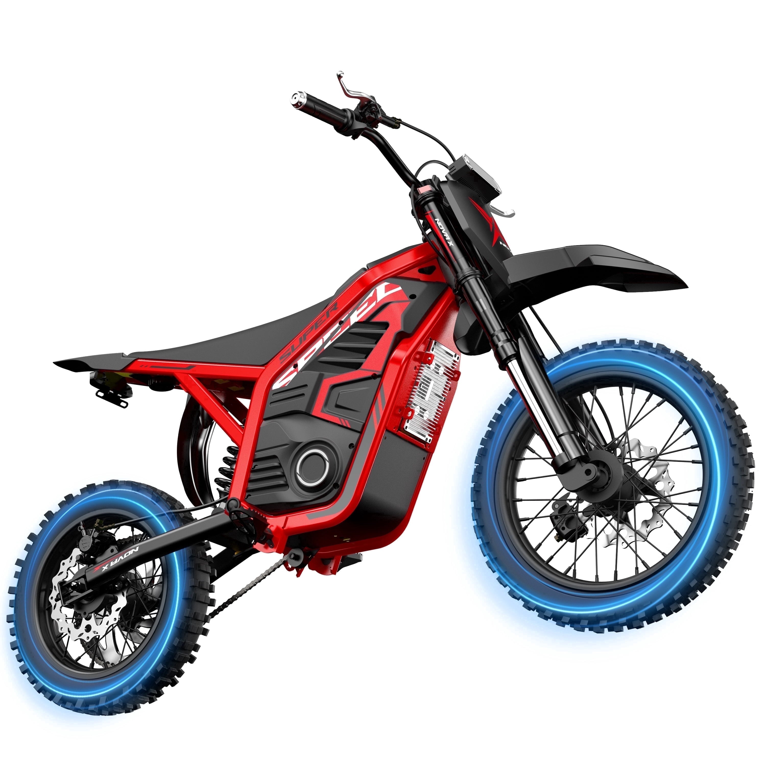 ESKUTE NovaX Electric Dirt Bike for Teens & Adults, 4000W Peak Mid-Drive Motor, 35-46 MPH Off-Road E-Bike, 48V 22.8Ah Battery, 14/12 Wheels, Hydraulic Dual Shock Suspension Orange