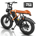 Goku Electric Bike 1500W Peak, 20 Fat Tire E-Mountain Bike, 30MPH Ebike for Adults, 48V 18Ah Battery, 7-Speed & UL 2849