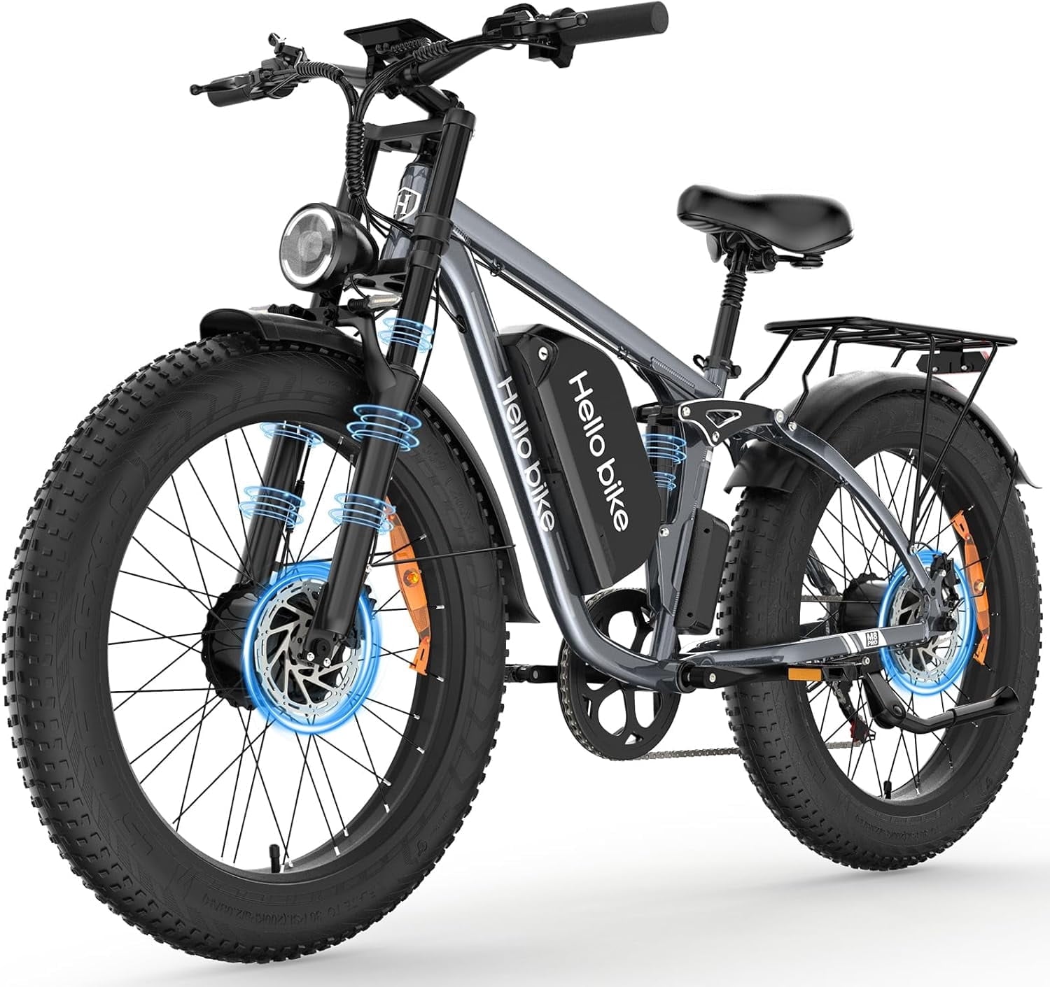 5000W Electric Bike for Adults, 52V 25Ah Max 45 mph 100 Miles, 26 Fat Tires City Commuting Ebike 7 Speed for Off-Road Mountain Riding UL 2849