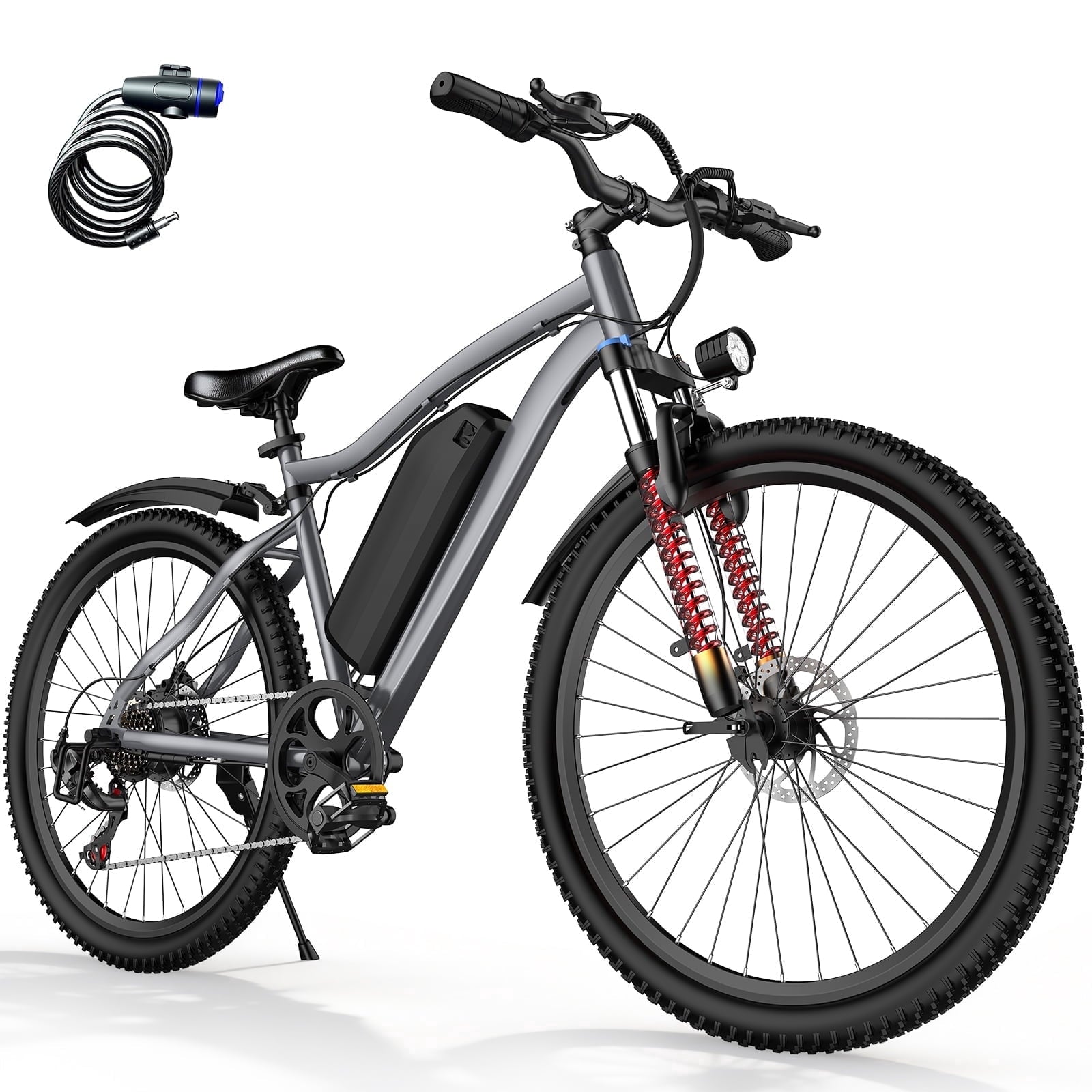 Electric Bike for Adults, 26 Commuter Ebikes with 7-Speed Gears, 25MPH, 720W Peak Motor, Removable Battery, 50 Miles Range, Electric Mountain Bicycle for All Terrain UL2849