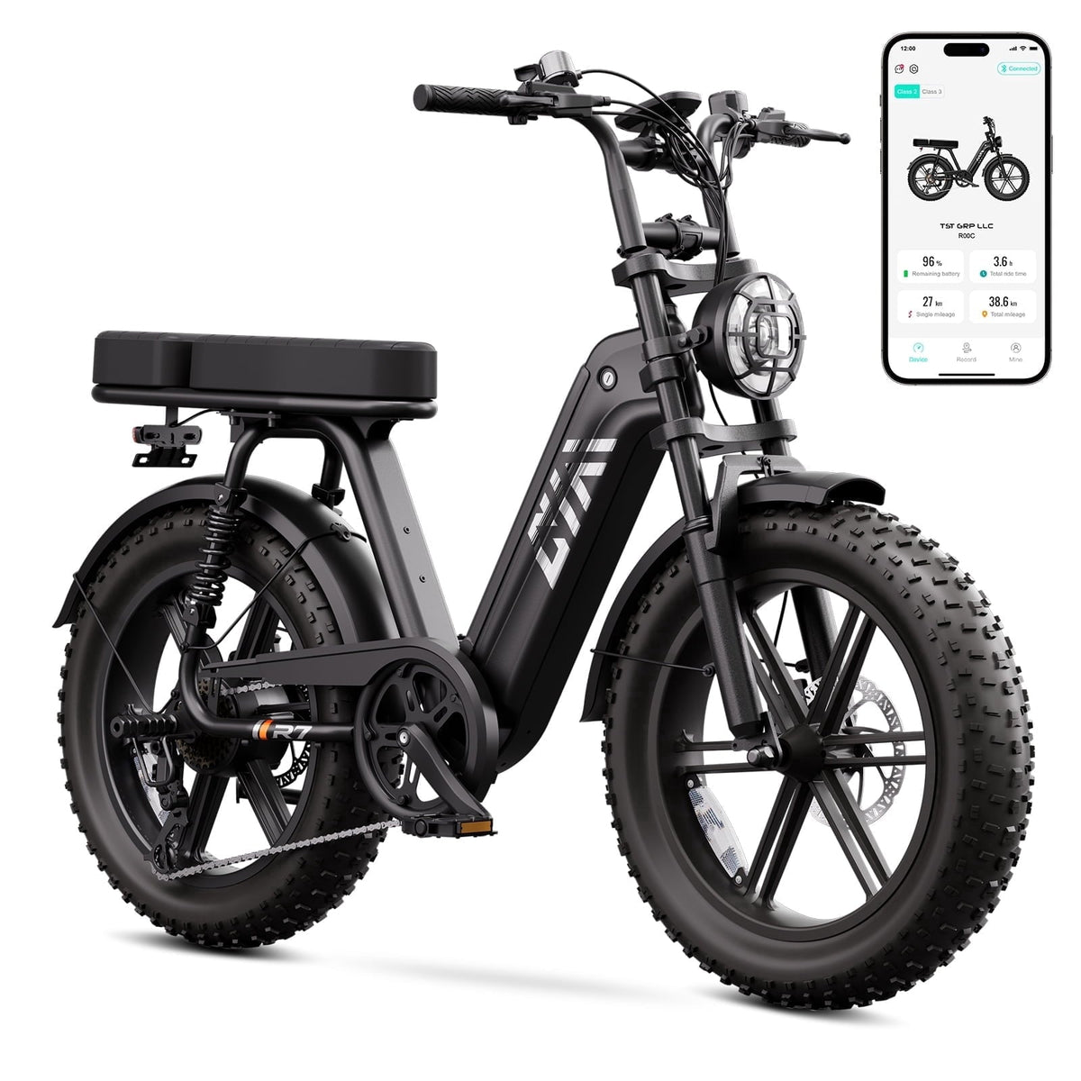 TST Electric Bike for Women, 20x4 Fat Tire, E Mountain Bike, 750W Motor 48V/15AH UL2849, Dual Hydraulic Disc Brakes, Full Suspension