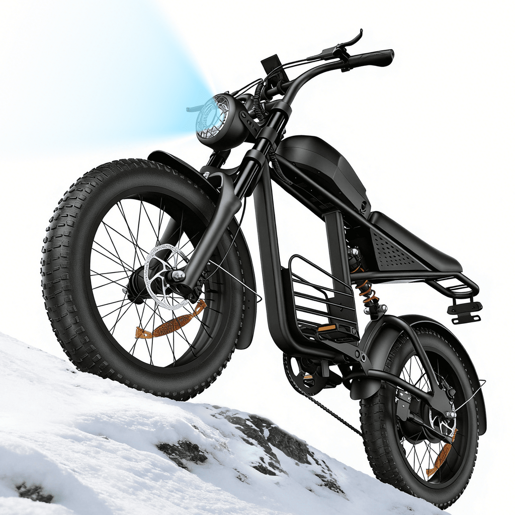 Electric Bike for Adults, 1500W Dirt Bike, 34MPH, 48V 18.9Ah E-Bike, 20 Fat Tire Off-Road Bike, All Terrain for Mountains, Snow, Sand, Road