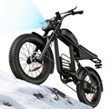 Electric Bike for Adults, 1500W Dirt Bike, 34MPH, 48V 18.9Ah E-Bike, 20 Fat Tire Off-Road Bike, All Terrain for Mountains, Snow, Sand, Road