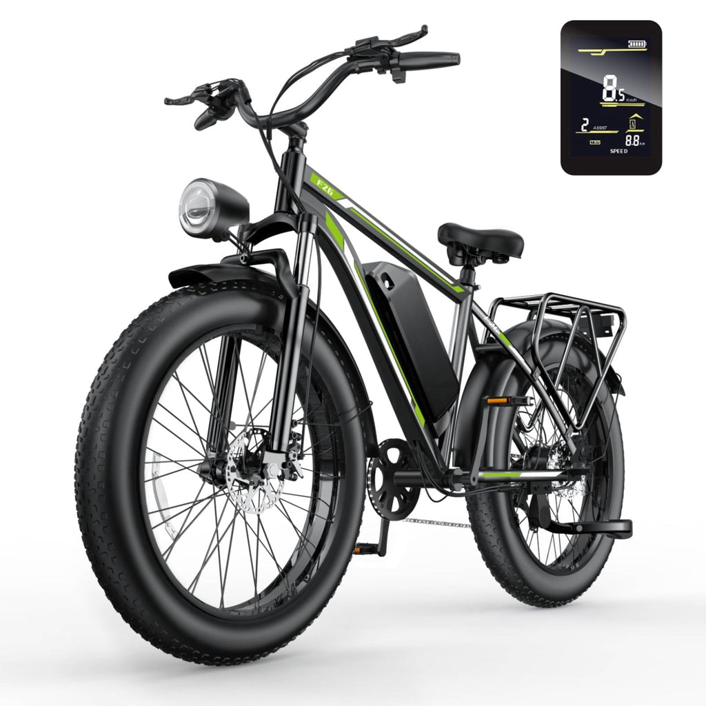 Electric Bike for Adults, 26*4.0 Fat Tire E-Mountain Bicycle,Peak 1500W Motor 48V 15.6Ah 7-Speed Ebike UL2849