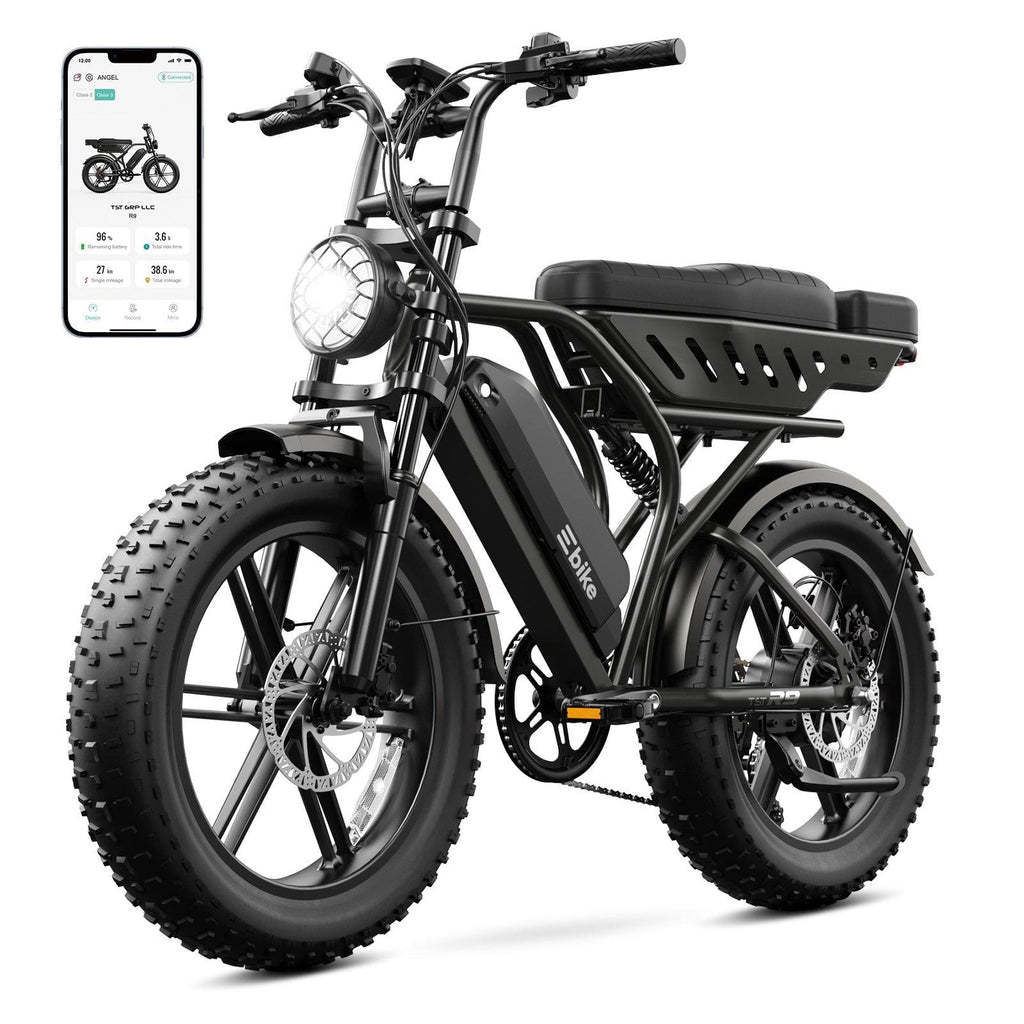 TST Electric Bike for Adults, 750W Peak 1500W Motor, 20x4 Fat Tire E Bicycle, E Mountain Bike, 48V/15AH UL2849, App Control