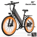 F26-1500W Off-Road Electric Bike, 26 Tire 55 Miles Electric Bike ,48V 10.5 Internal Battery, Top Speed 30MPH, Professional 7 Speed  .Adult electric bicycle .UL2849