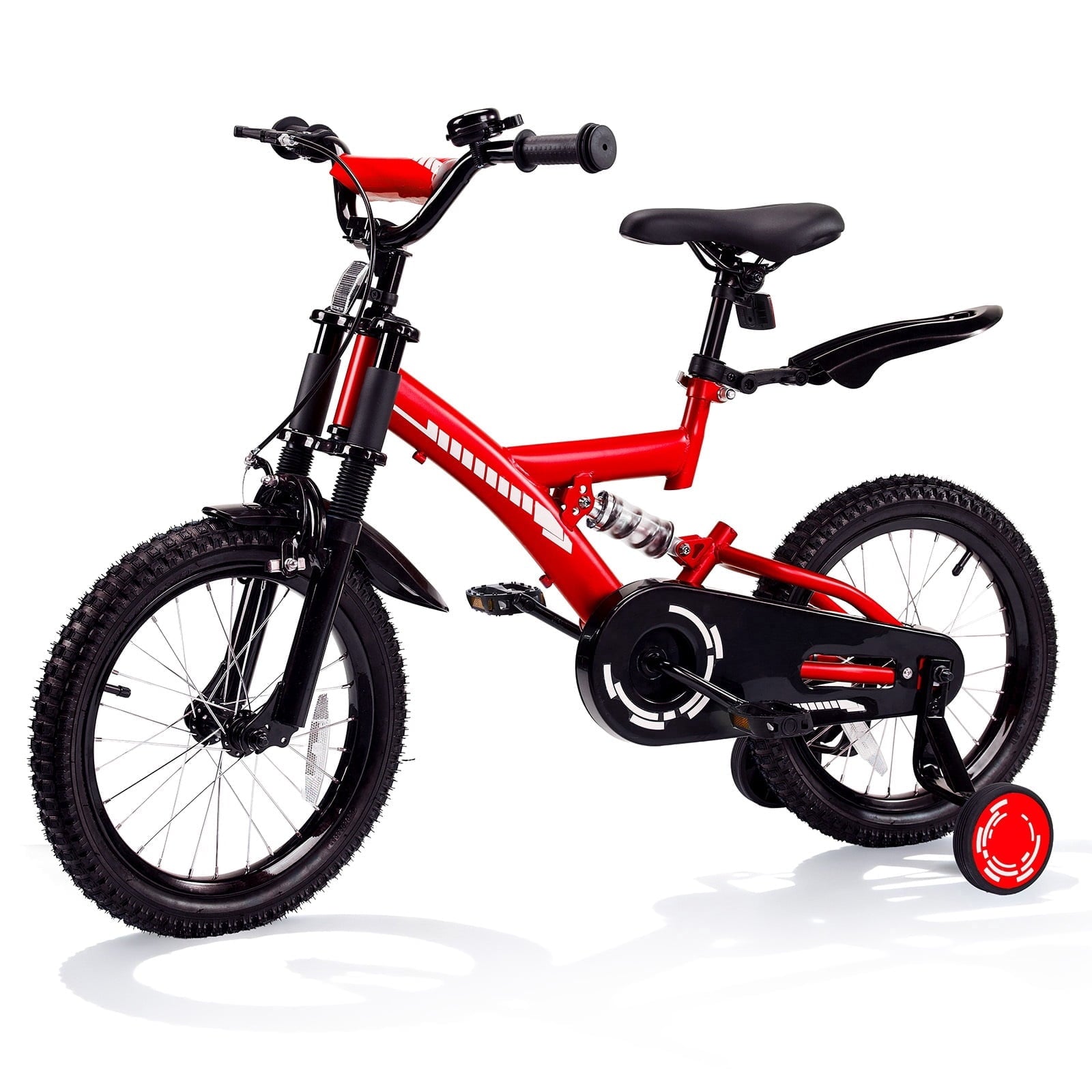 Fenbeli 16 Inch Kids Bike with Training Wheels for Girls Boys Ages 4-7, Red