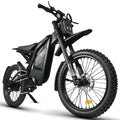 VTOKW T2000 Electric Dirt Bike for Adults,3000W Peak Electric Motorcycle 37MPH 48V 30Ah Battery,85+Miles Electric Bike,24 Fat Tire Ebike,Dual Hydraulic Brakes Mountain Bike,Full Suspension,UL2849